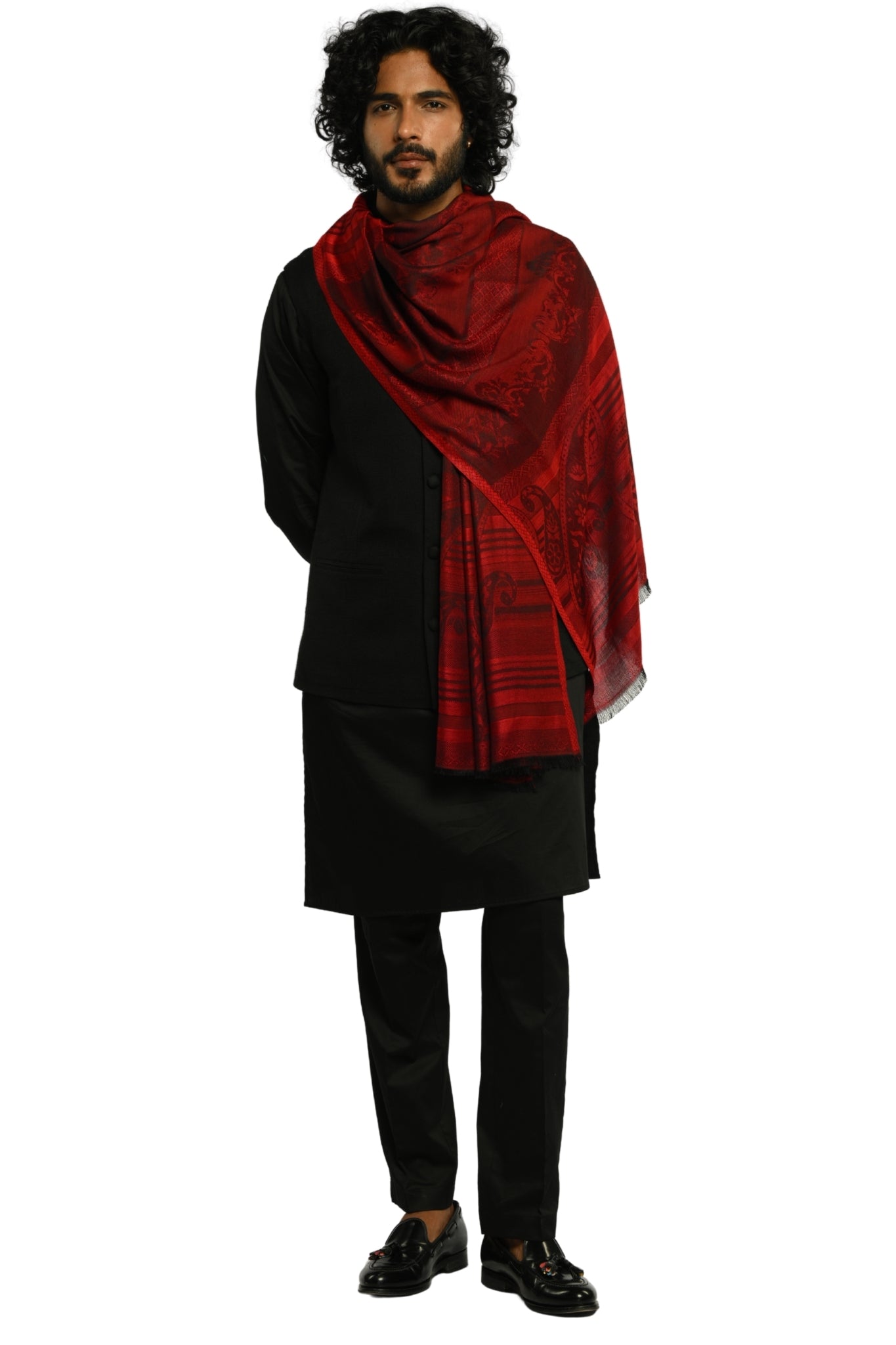 Taroob Signature Jamawar Silk Stole
