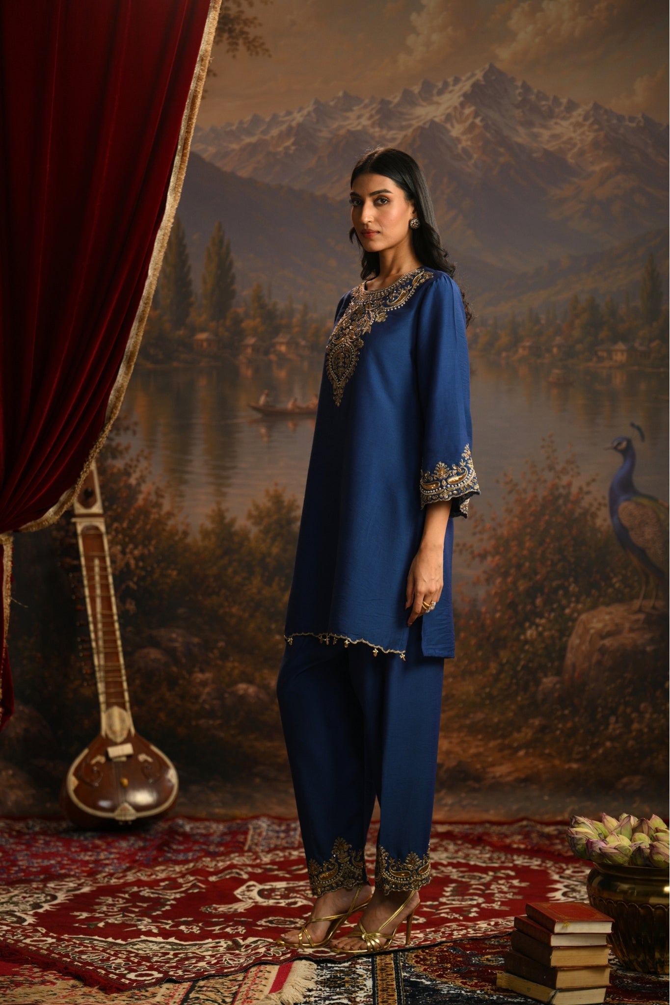Blue Neelam Haar Embroidered Kurta Set Troob