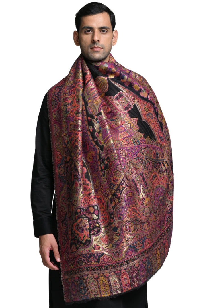 Taroob Mughal Baraat Resham Reversibale Shawl