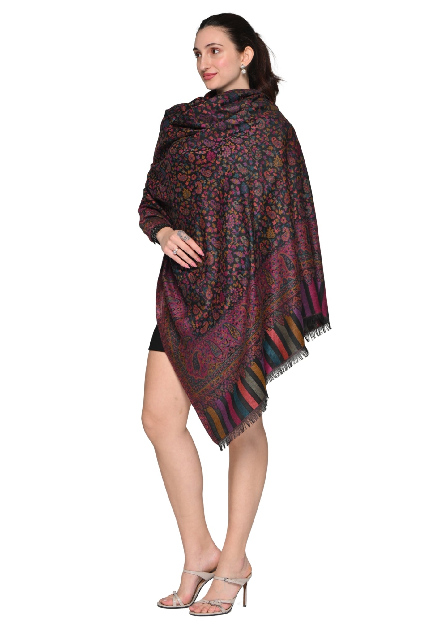 Faux Pashmina Antique Kaani Shawl – Women's – Image 1 | Taroob