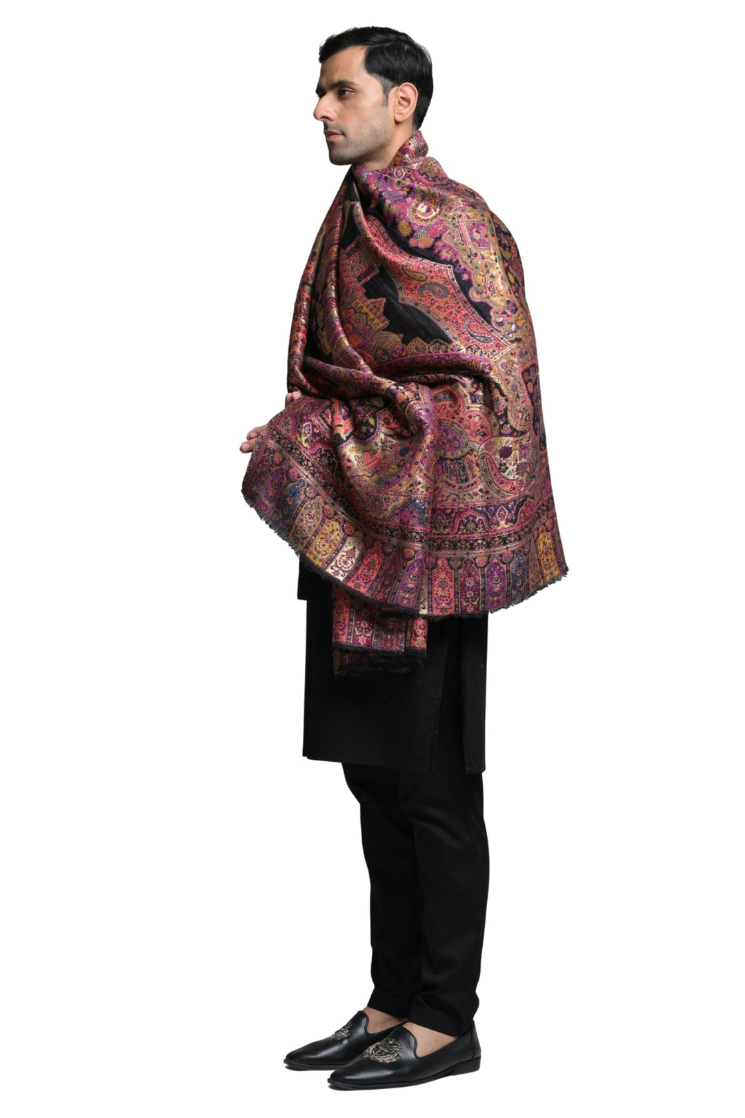Taroob Mughal Baraat Resham Reversibale Shawl
