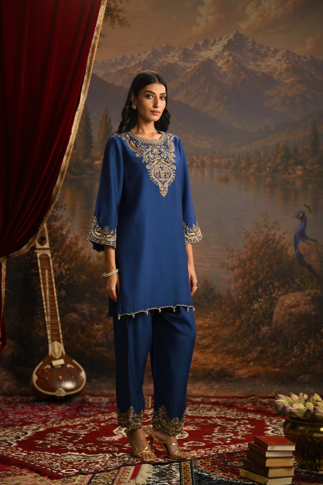 Blue Neelam Haar Embroidered Kurta Set Troob