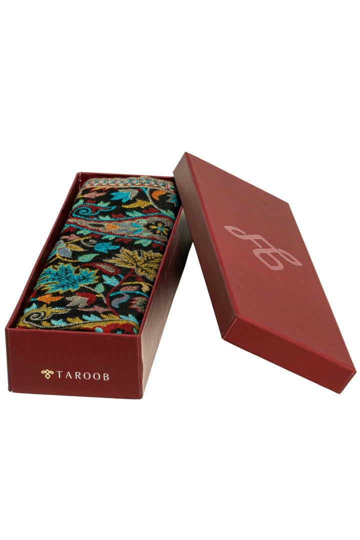 Taroob Gift Set of Unisex Silk Border Kaani Stole for Him or Her
