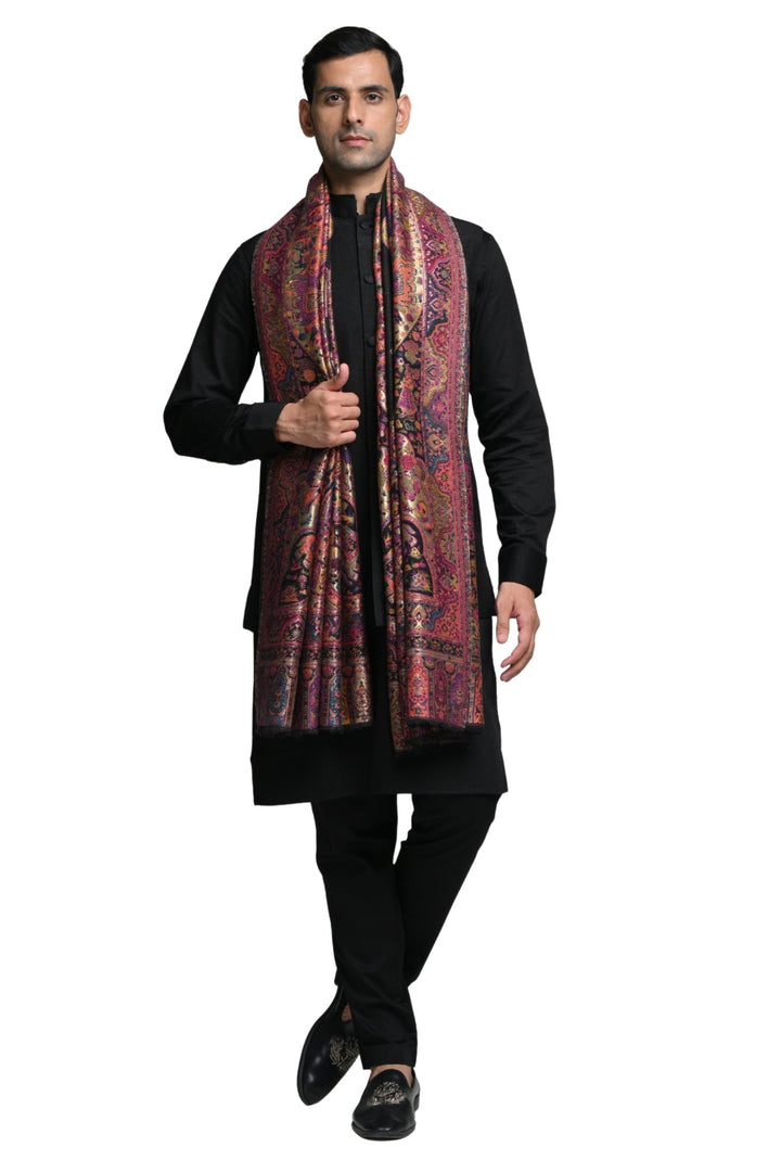 Taroob Mughal Baraat Resham Reversibale Shawl