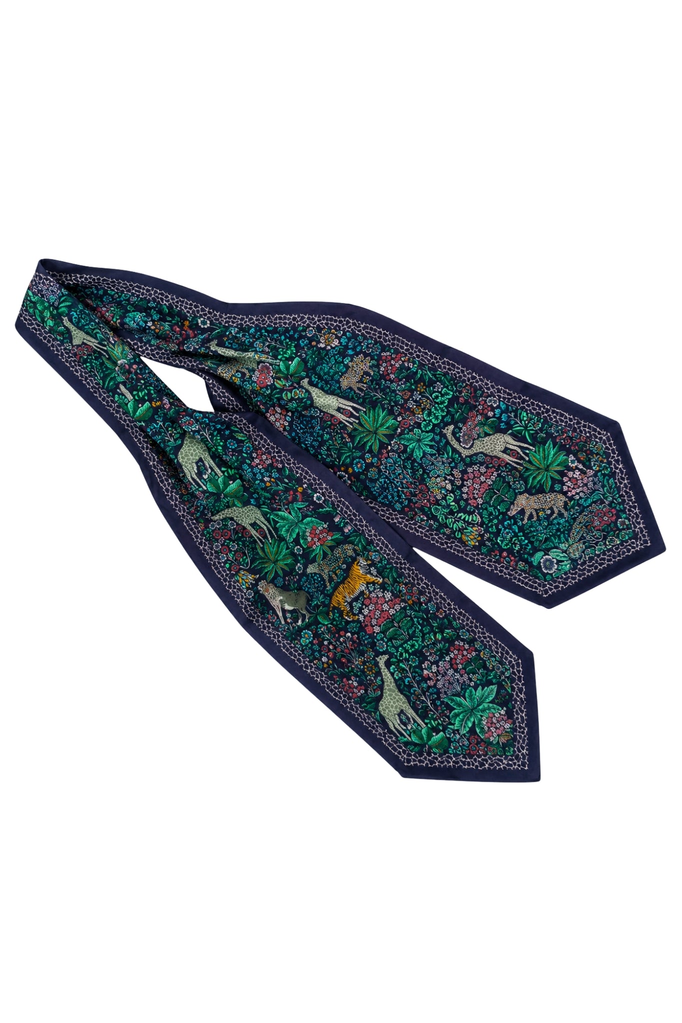 Taroob Premium Silk Satin Jungle Safari Cravat, Men’s Neck Tie
