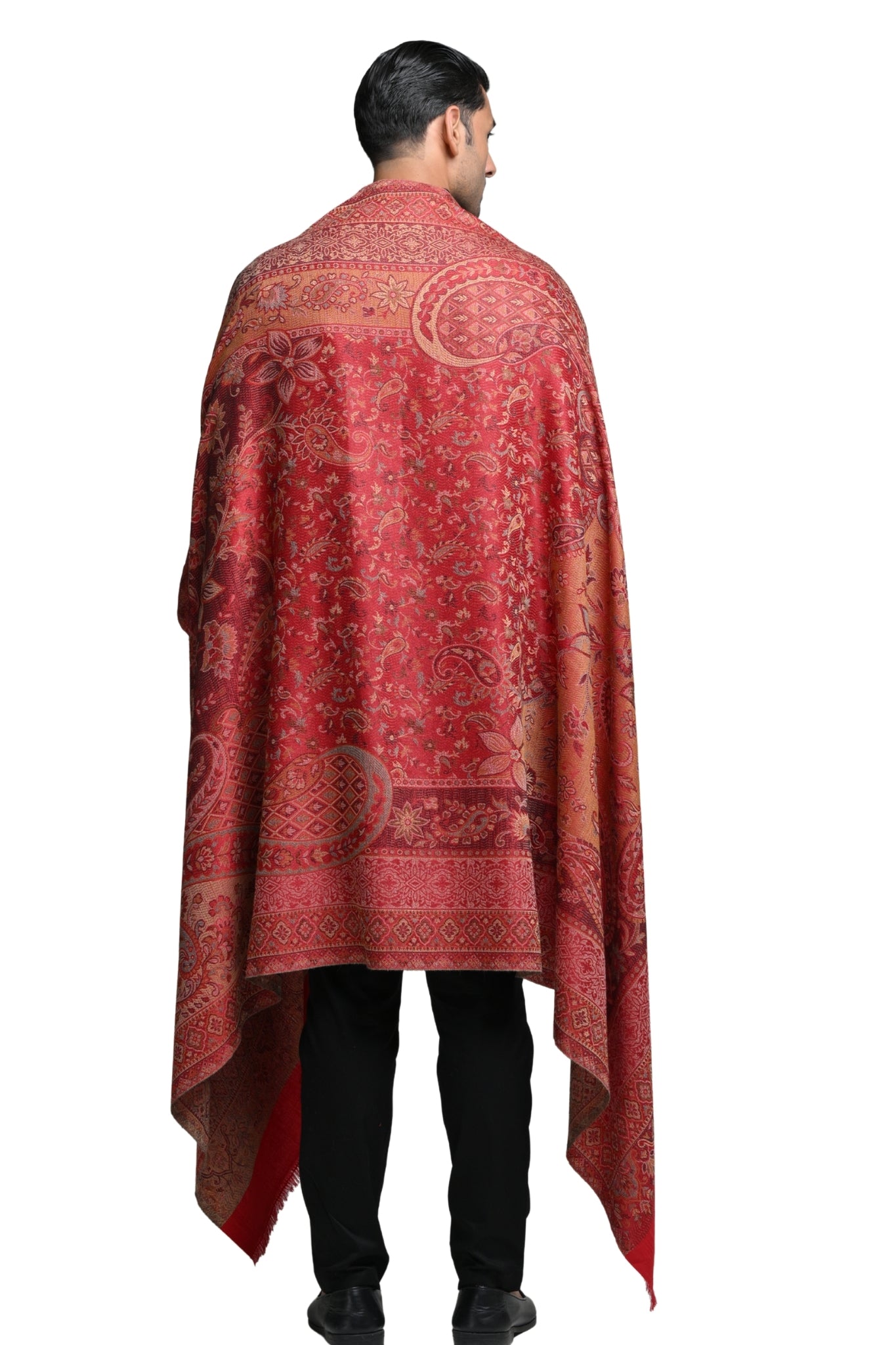 Taroob Faux Pashmina Antique Jamawar Shawl