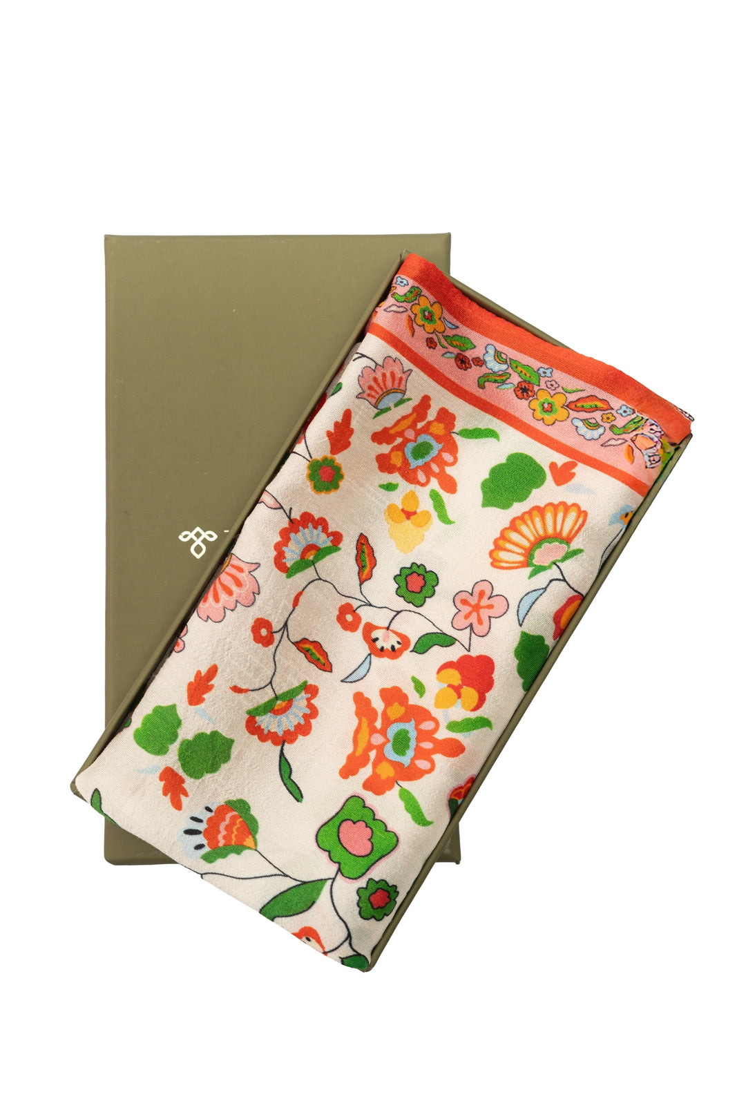 Taroob Floral Kalamkari Pocket Square