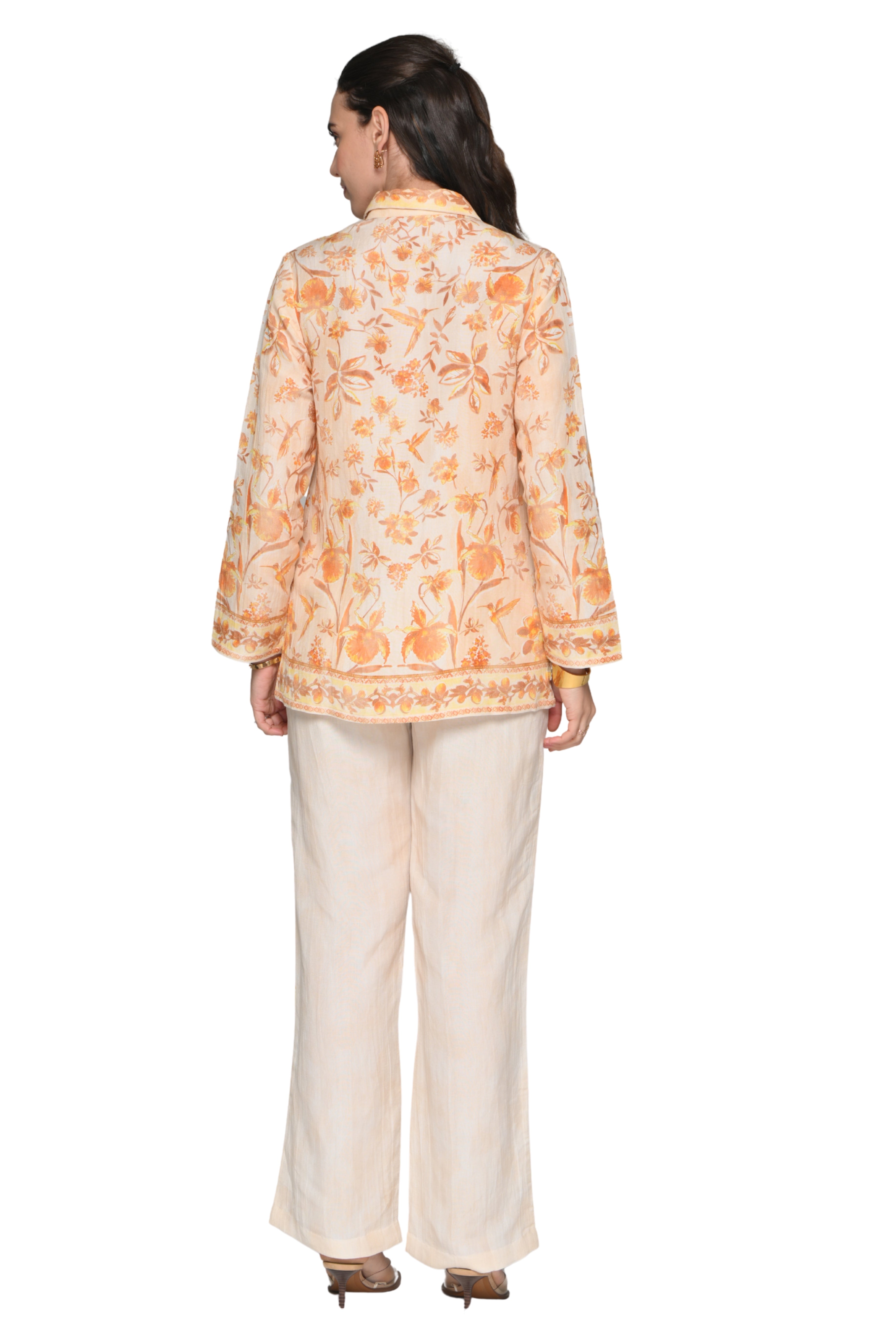 Taroob Mono-tone Garden Rhapsody Linen Co-ord Set