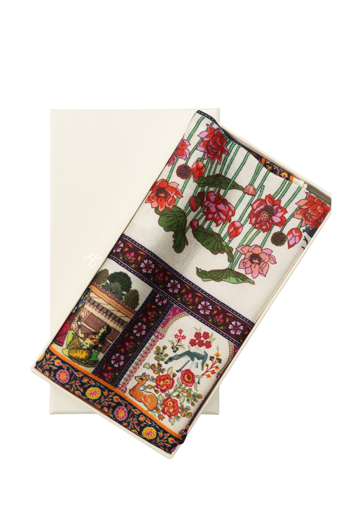 Taroob Silk Linen Pichwai Pocket Square