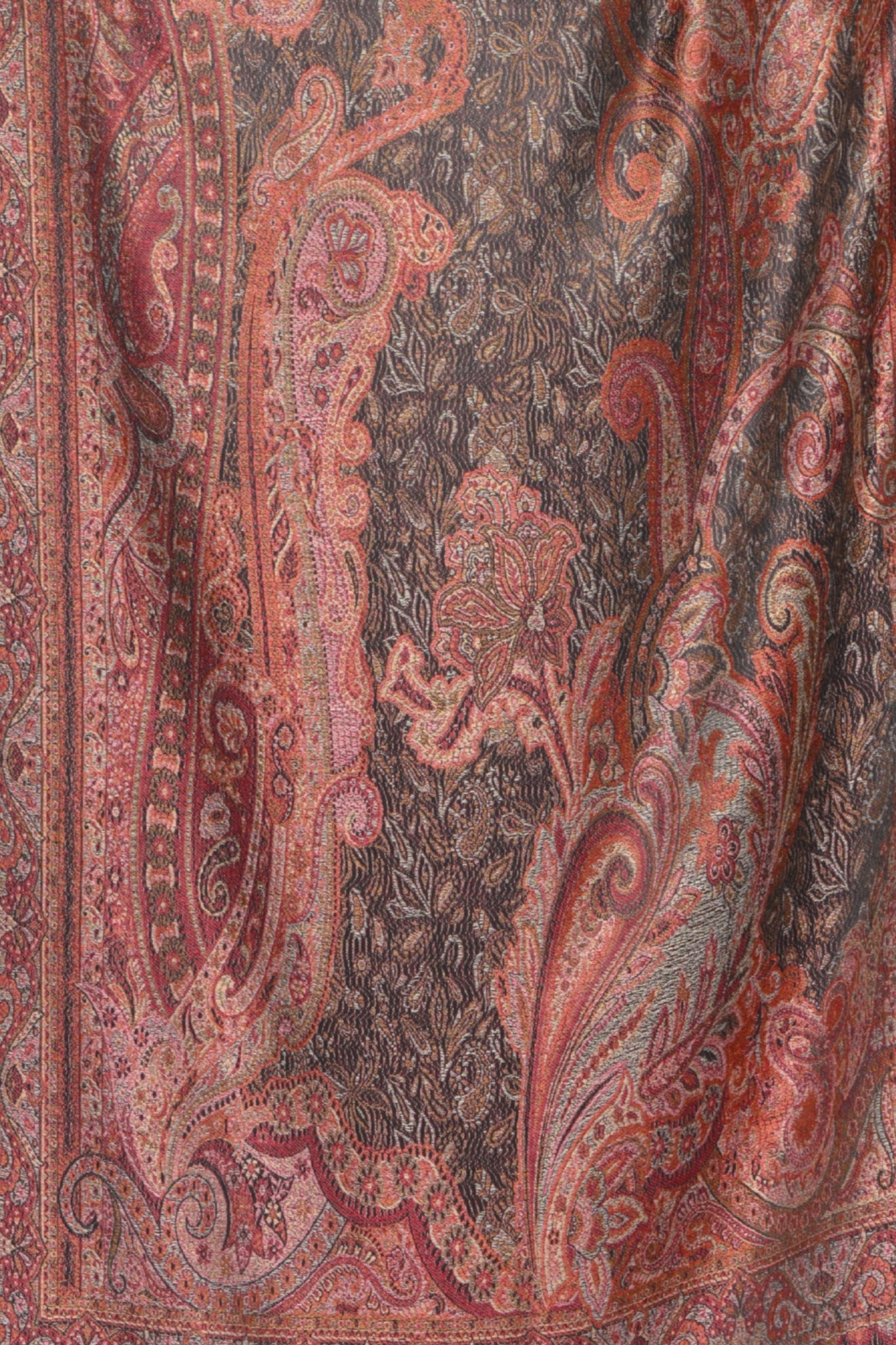 Taroob Faux Pashmina Antique Jamawar Stole