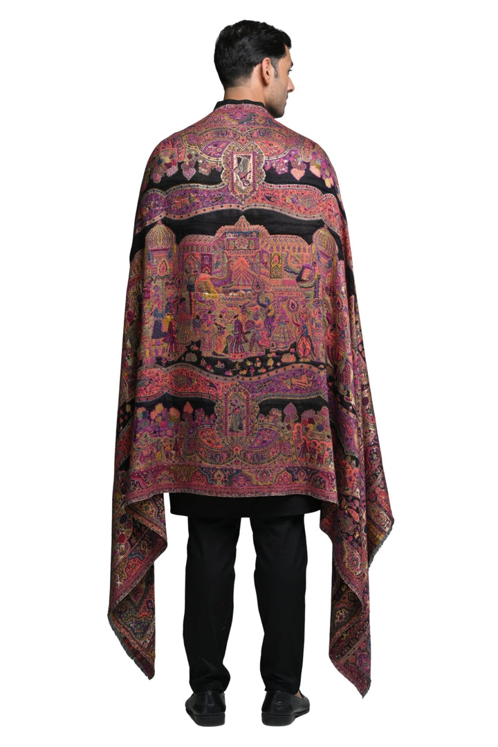 Taroob Mughal Baraat Resham Reversibale Shawl