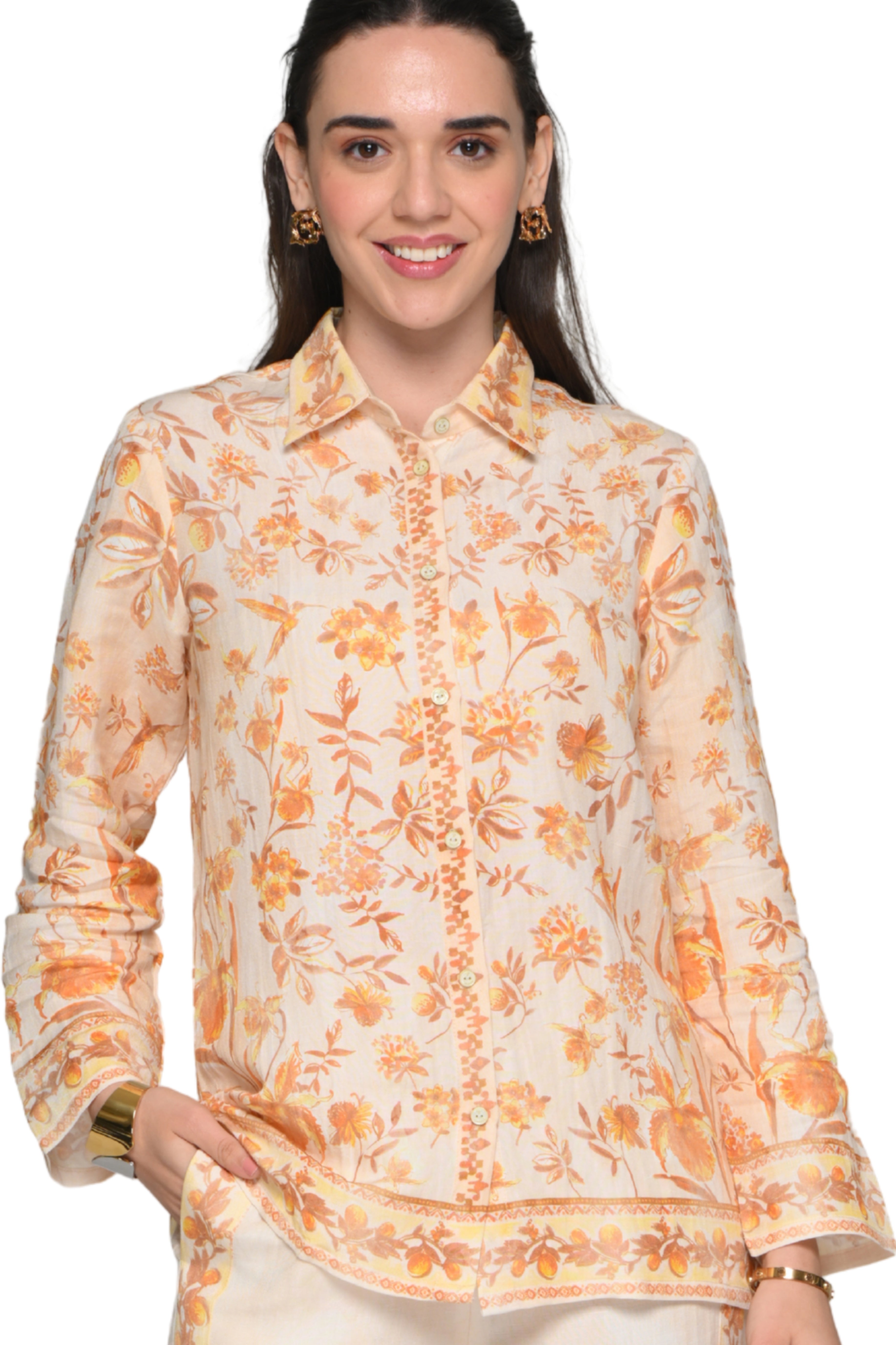 Taroob Mono-tone Garden Rhapsody Linen Co-ord Set