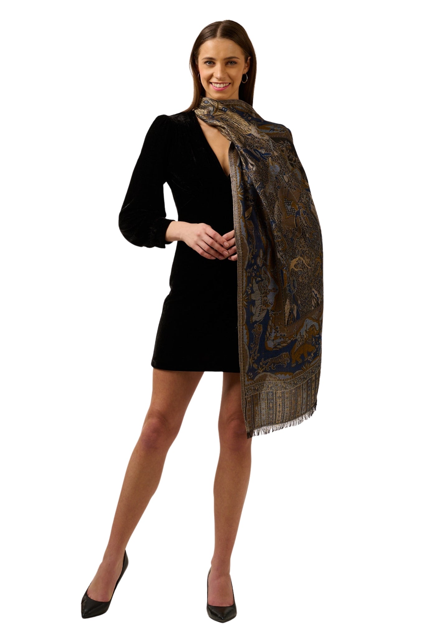 Taroob Royal Shikar-dar Silk Jamawar Stole