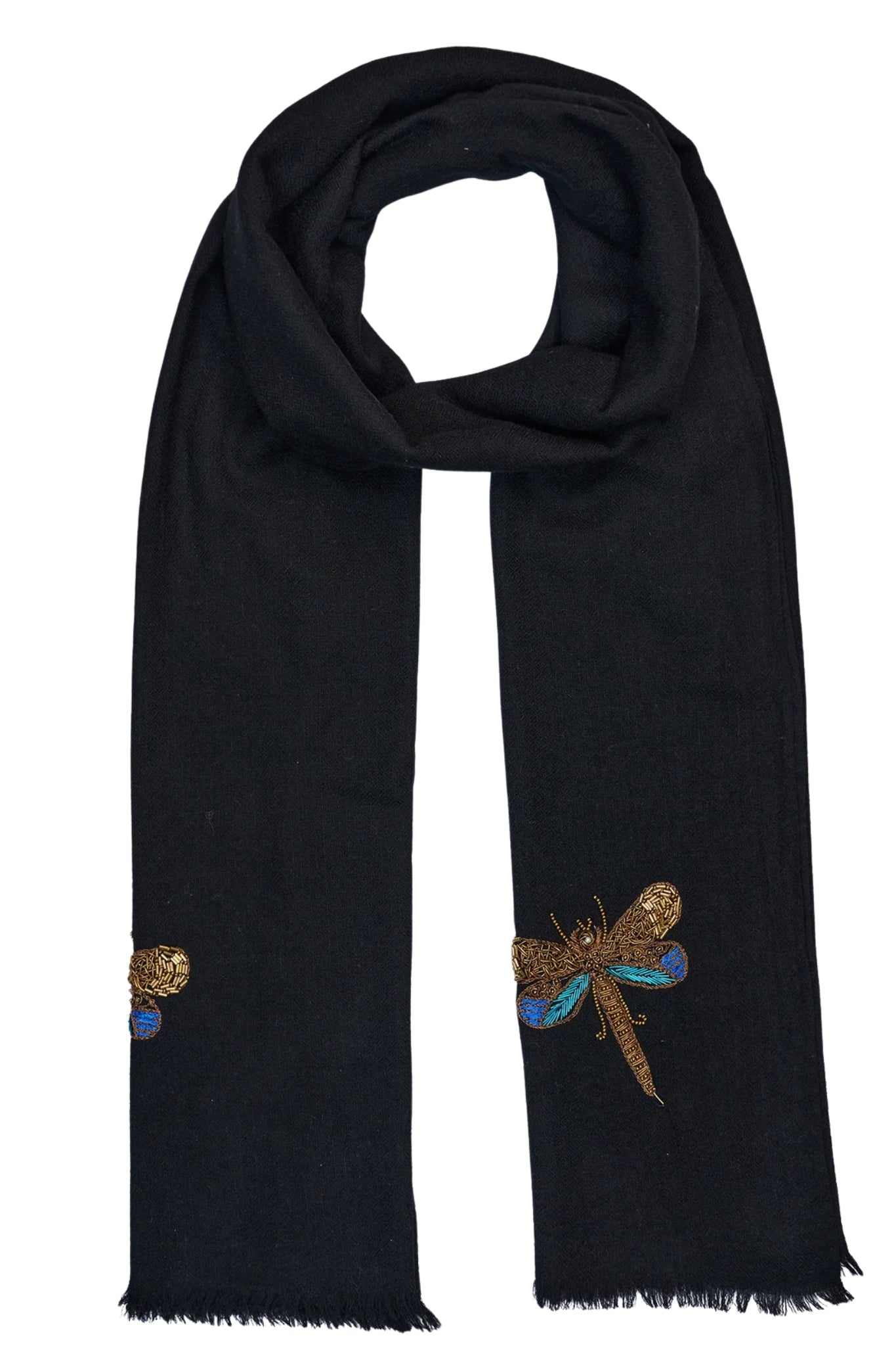 Taroob Gift Set of Hand Embellished Wool Silk Stole for Her