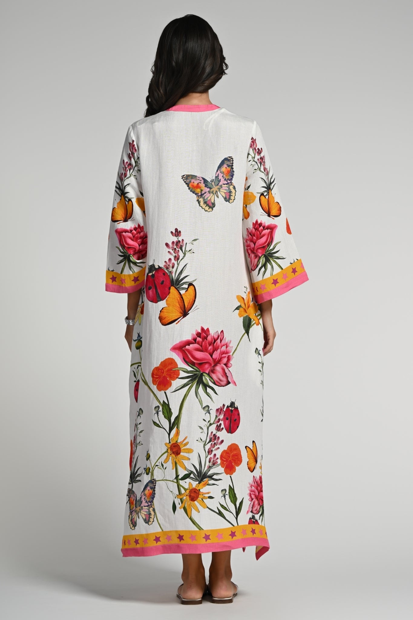 Taroob Fleur de Rêve Linen kaftan