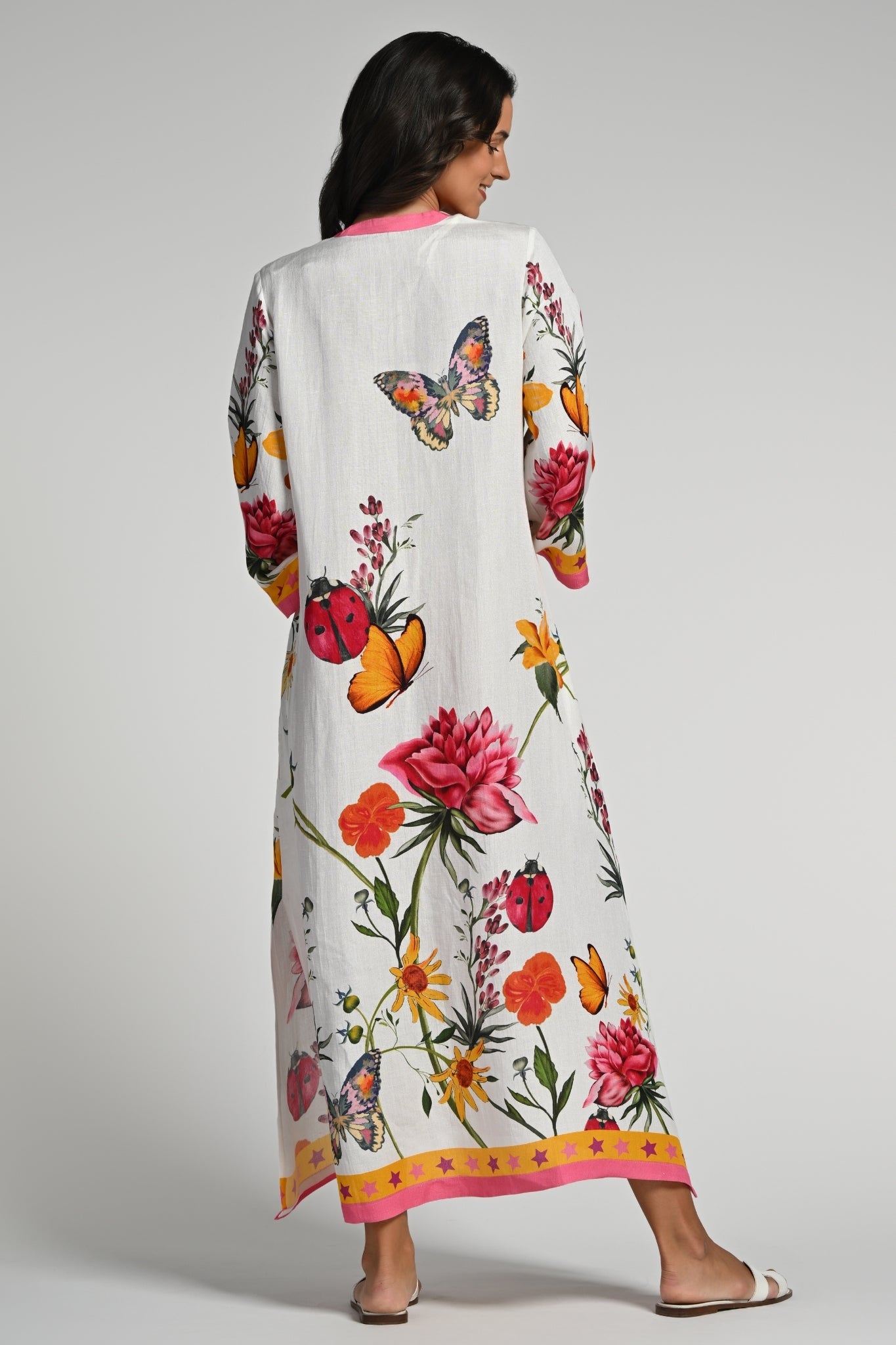 Taroob Fleur de Rêve Linen kaftan
