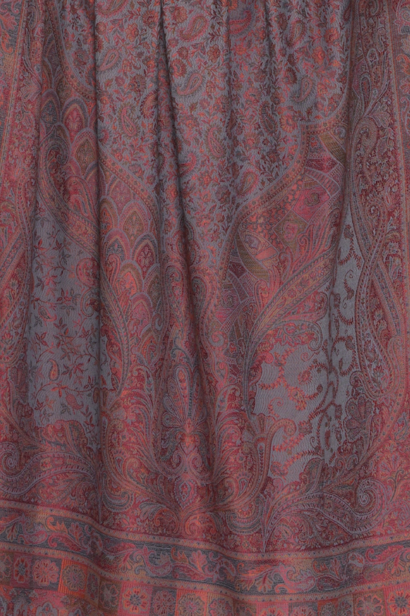 Taroob Faux Pashmina Antique Jamawar Shawl