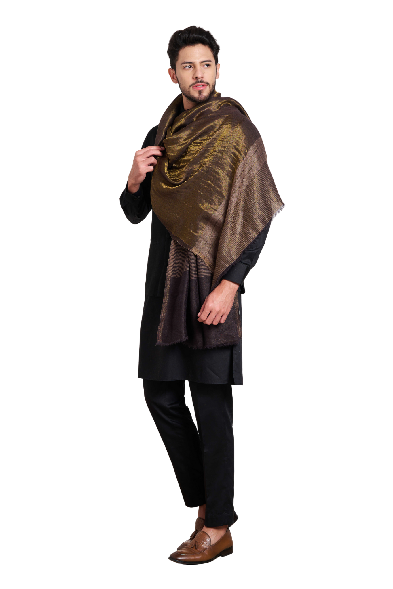 Taroob Striper Fine Wool Moonlight Scarf