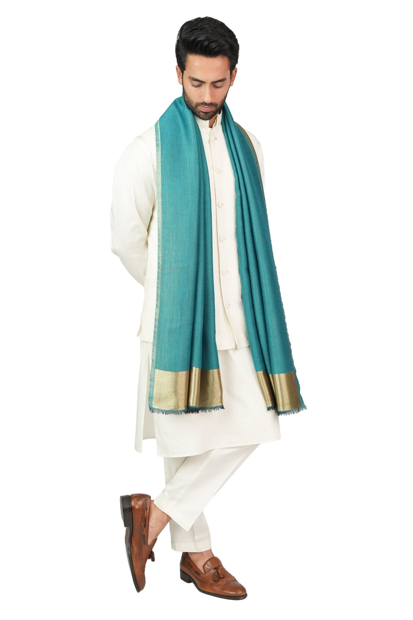 Taroob Solid Glitz Resham Stole