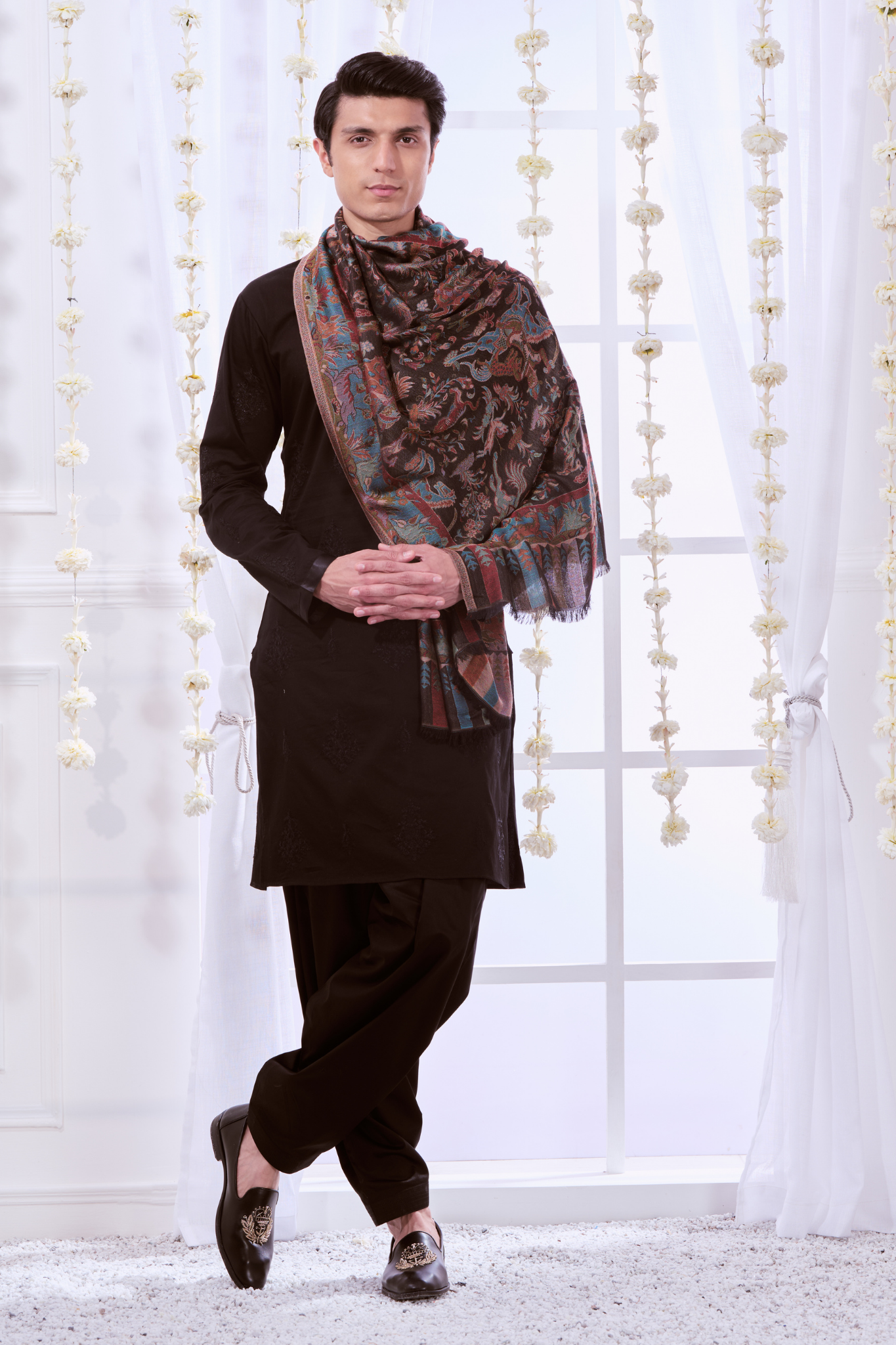 Taroob Men's Silk Shikargah Stole