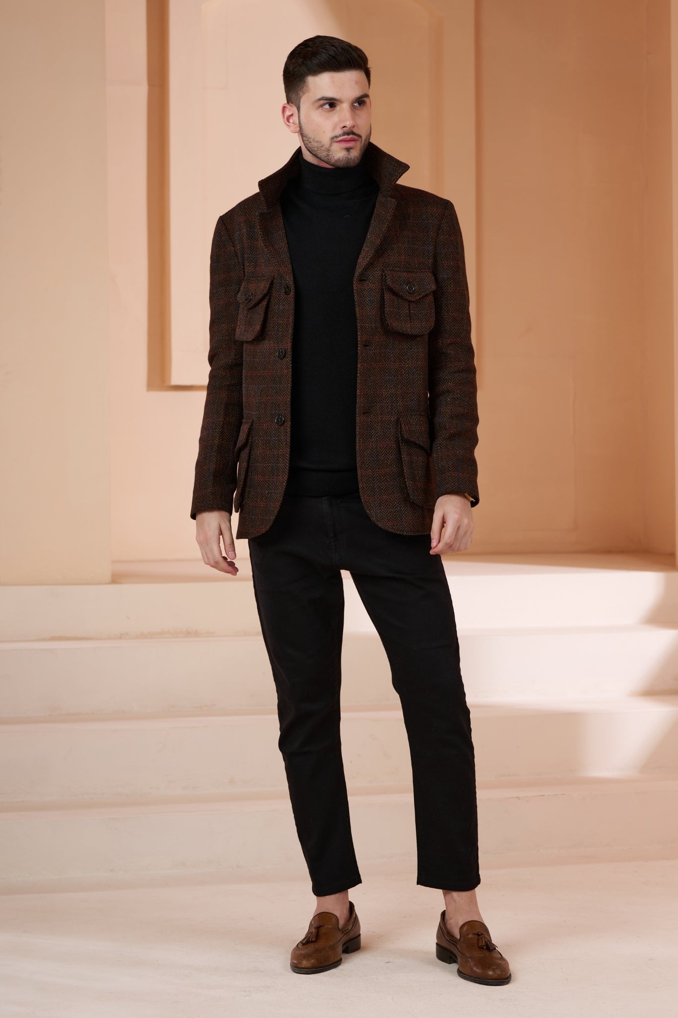 Taroob Wool Herringbone Travellers Jacket