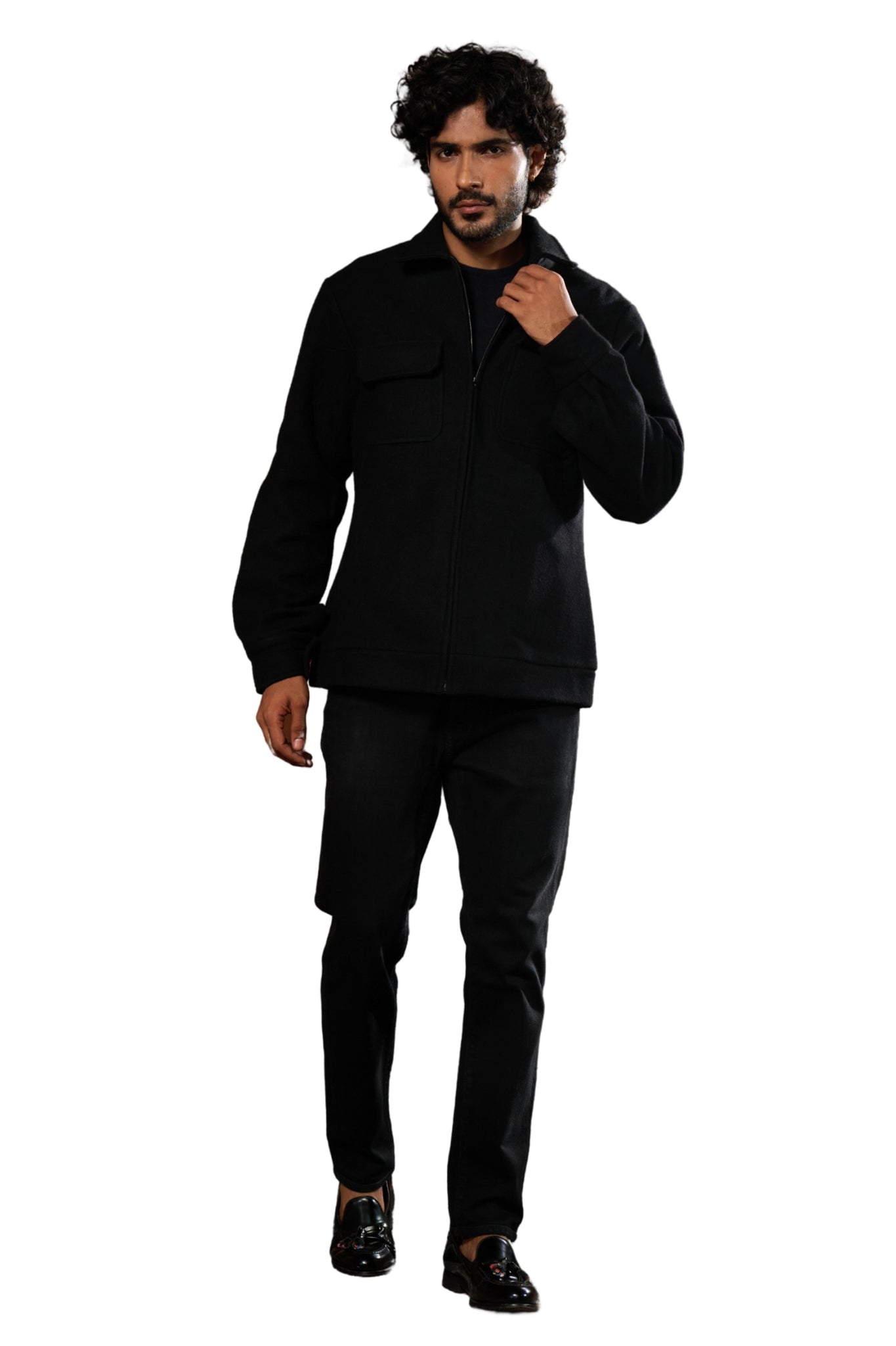 Taroob Wool Cashmere Collar Jacket