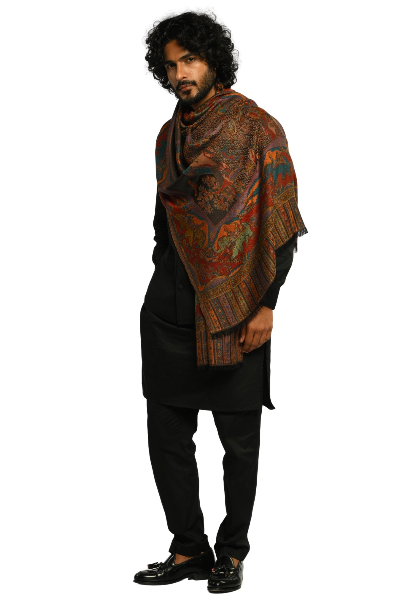 Taroob Royal Shikar-dar Silk Jamawar Stole