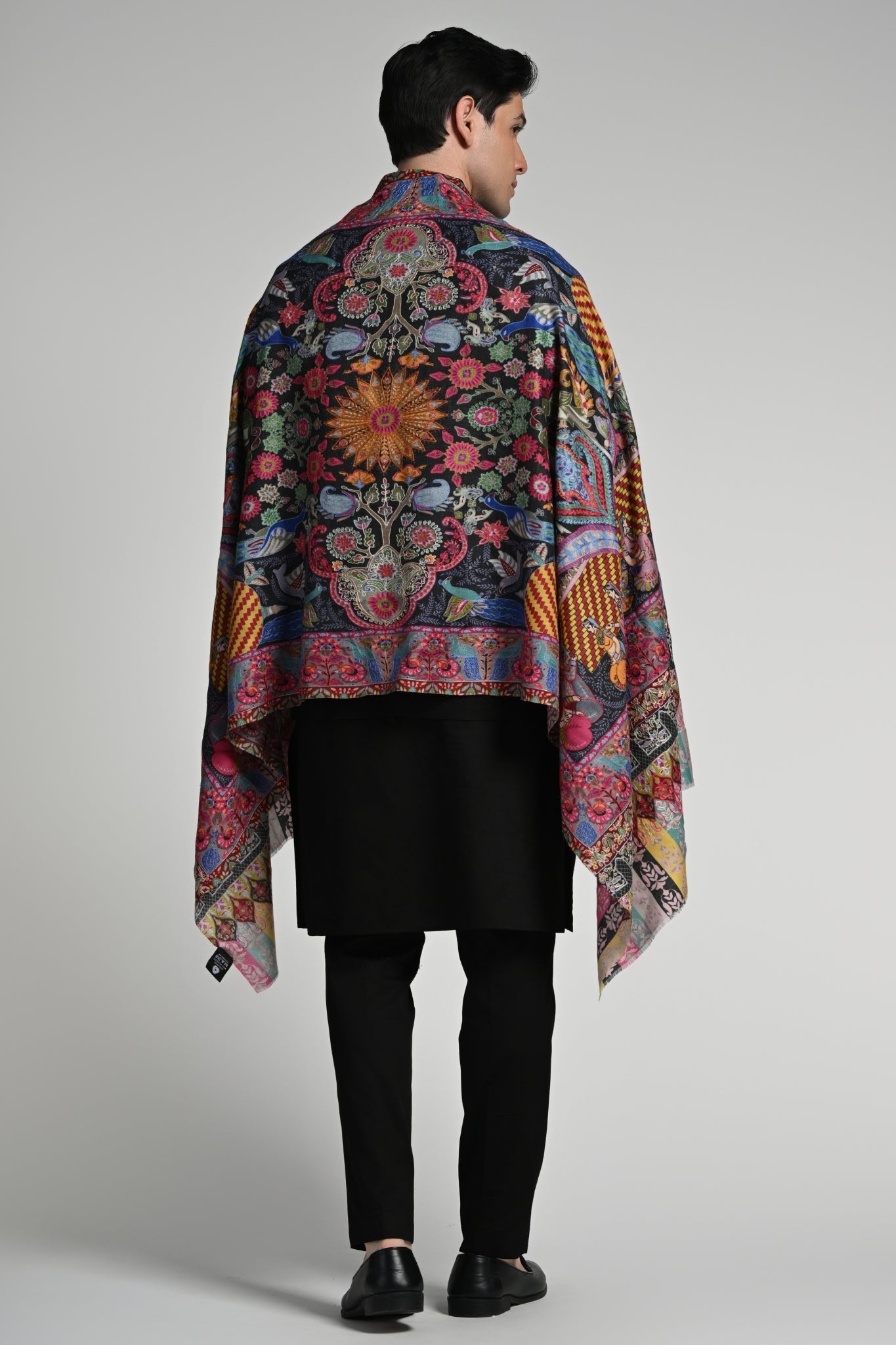 Taroob Royal Raj-Darbar Fine Wool Kalamkari Stole