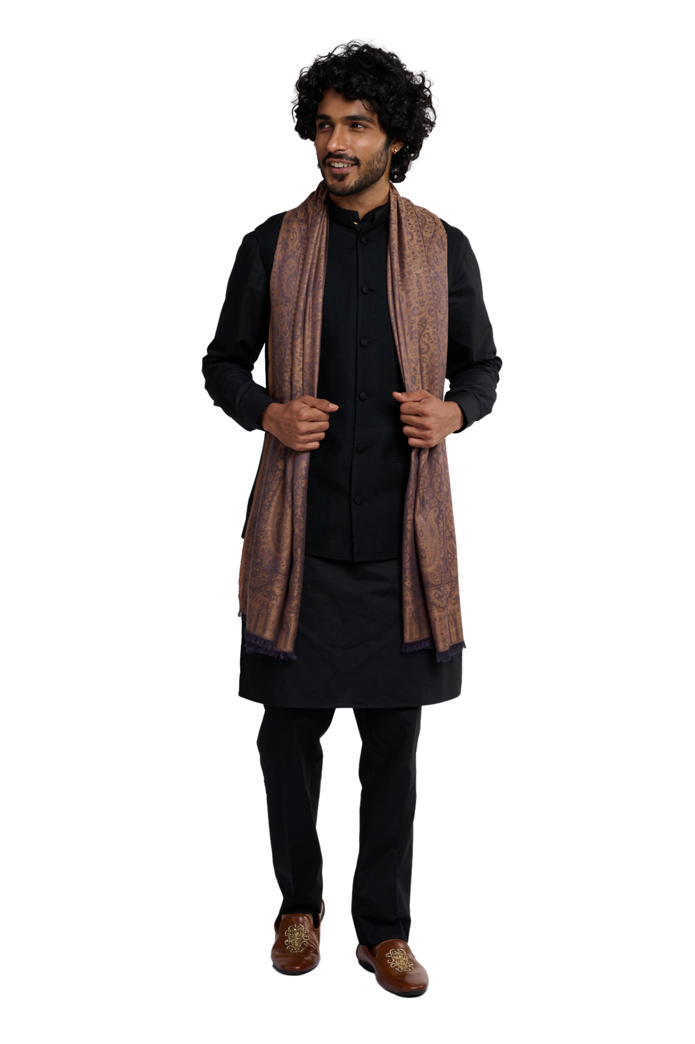 Taroob Men's Authentic Kashmiri Jamawar Stole
