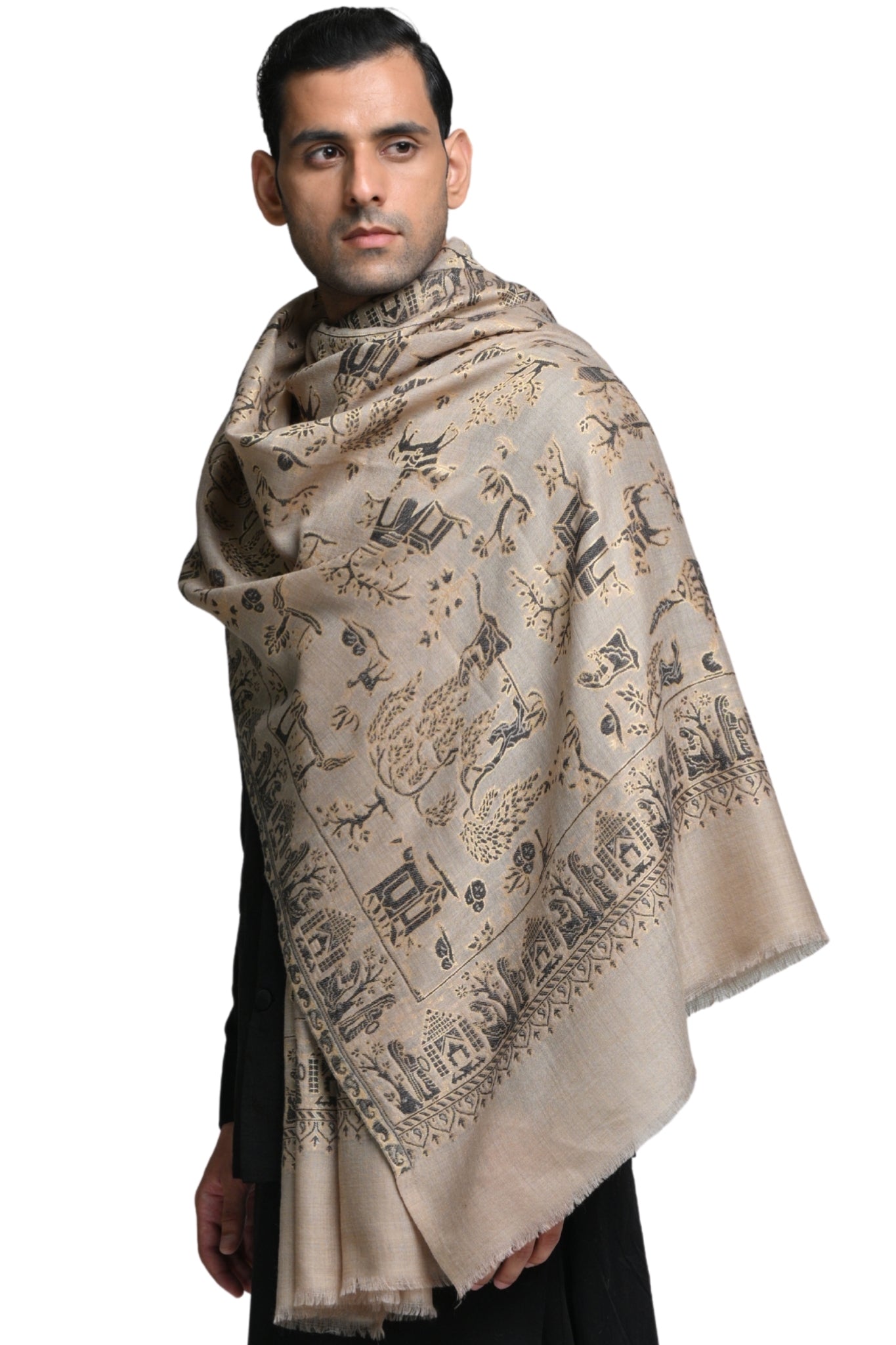Taroob Mughal Heritage Kaani Stole