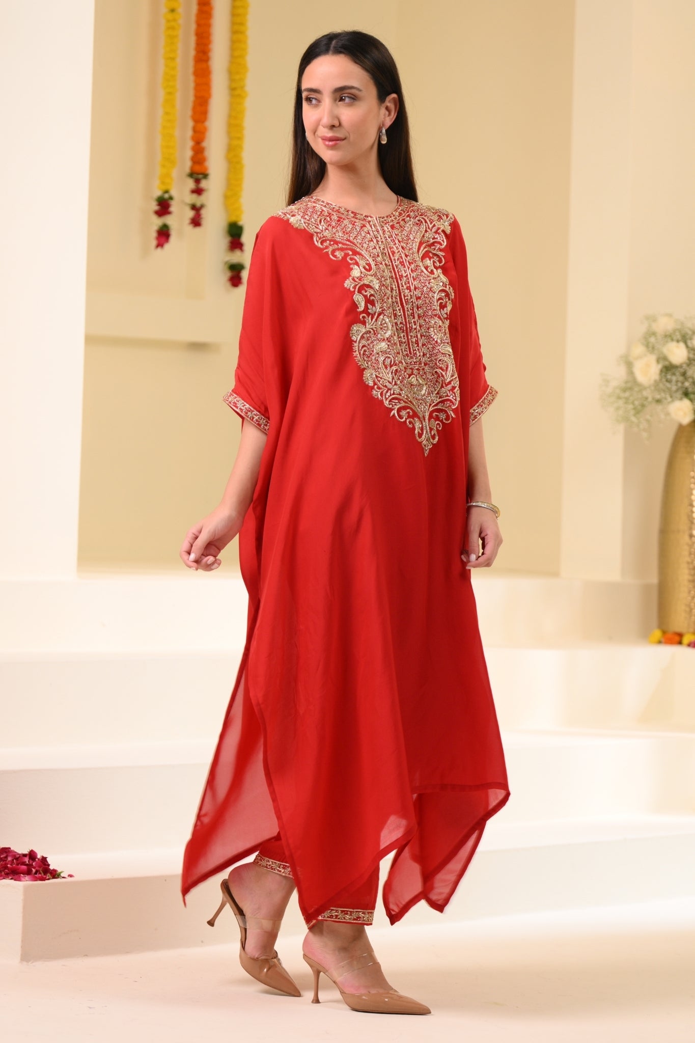 Taroob Hand Zardozi Choga Set