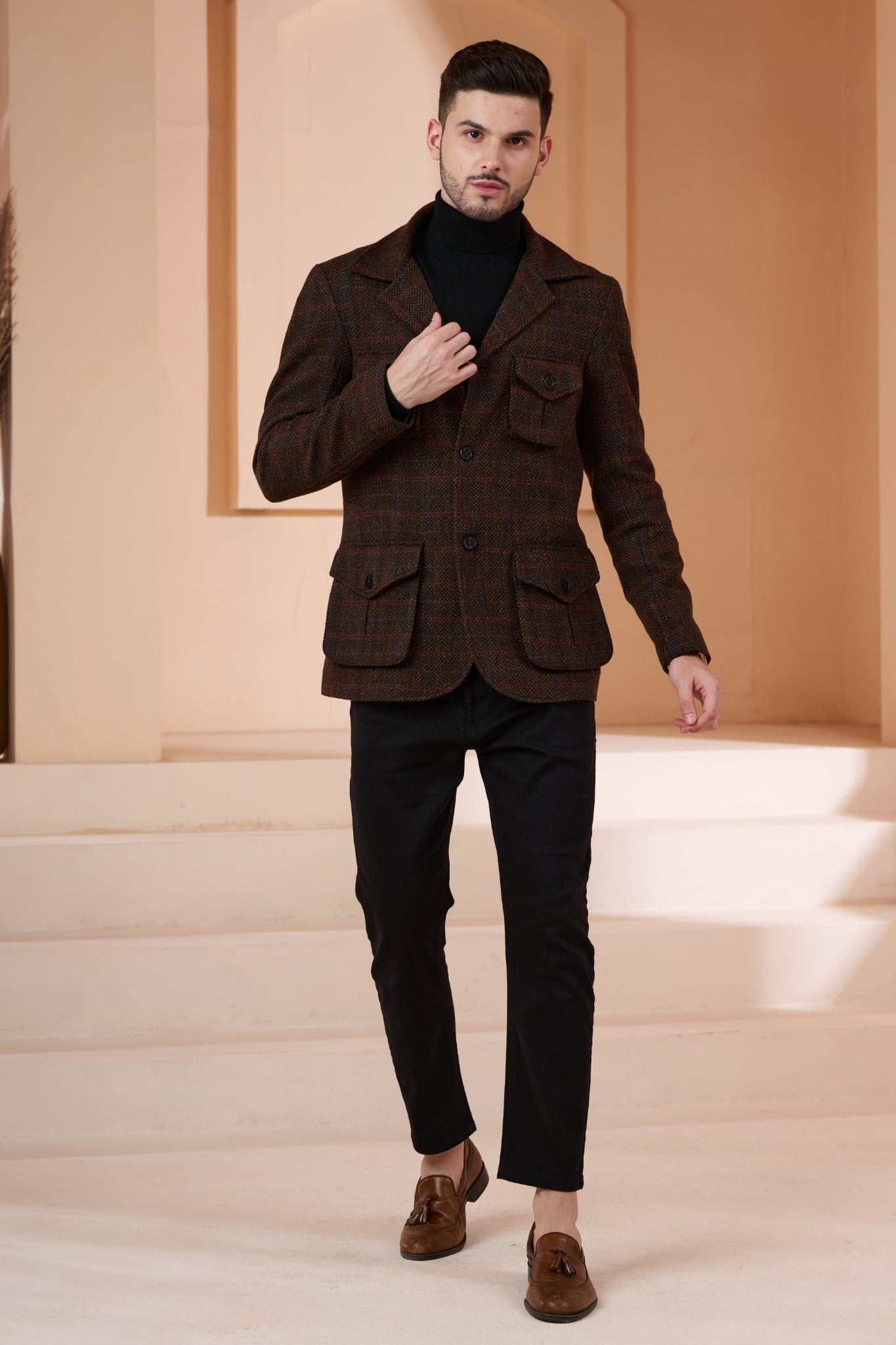 Taroob Wool Herringbone Travellers Jacket