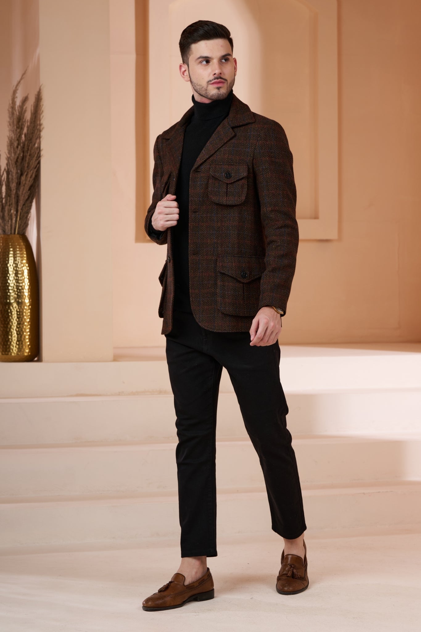 Taroob Wool Herringbone Travellers Jacket