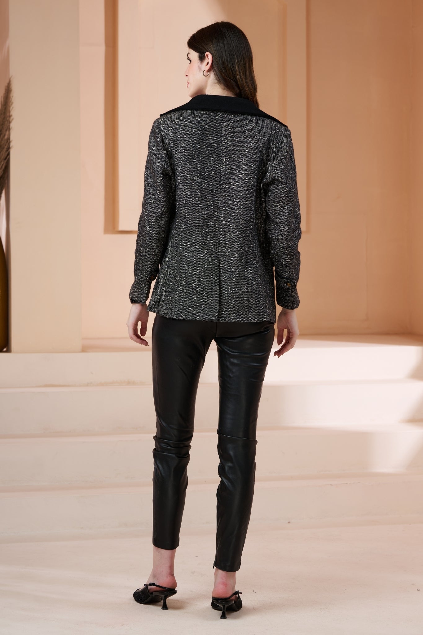 Taroob Herringbone Wool Blazer