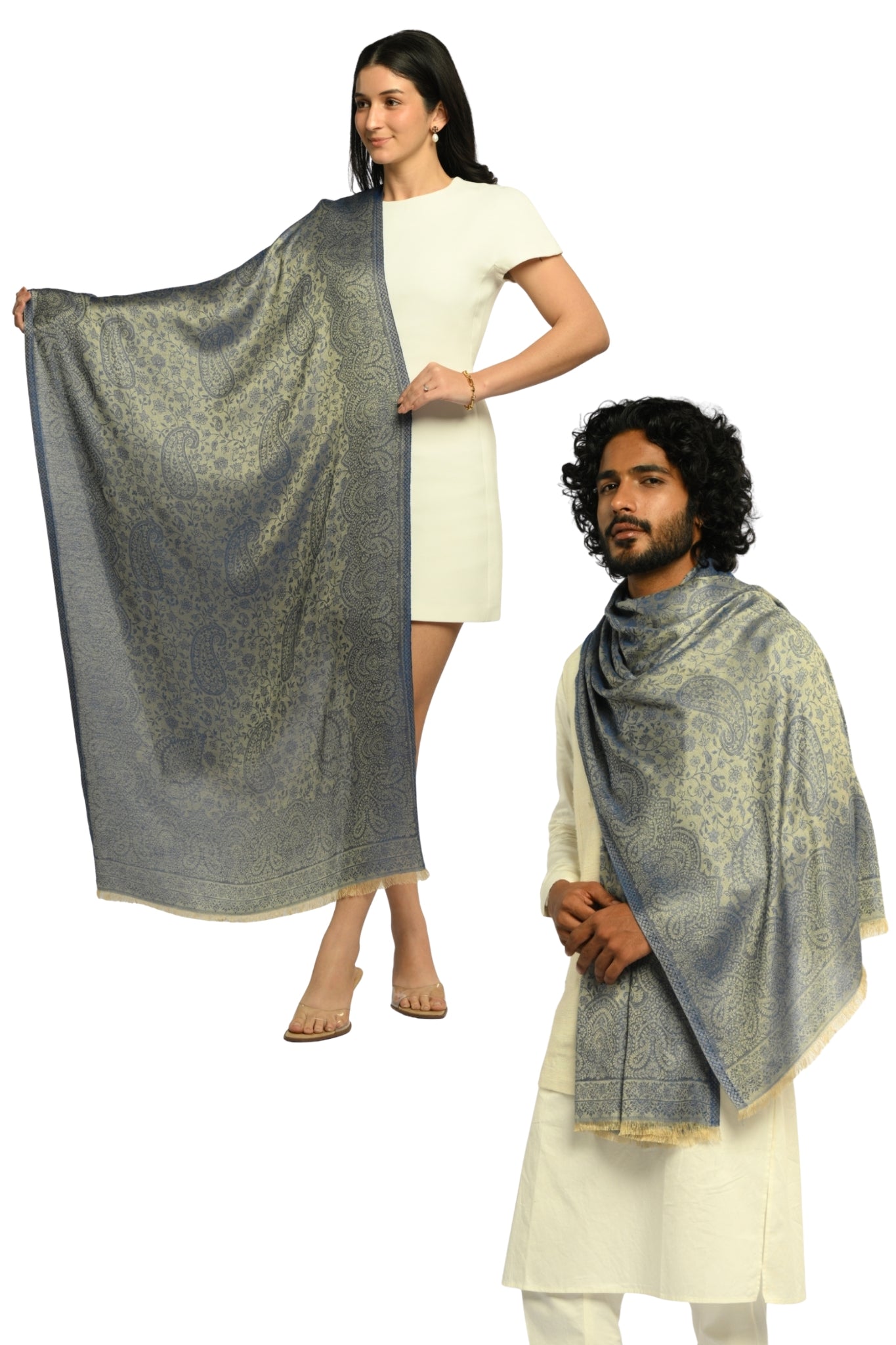 Taroob Gift Set of Superfine Unisex Jamawar Stole for Him or Her