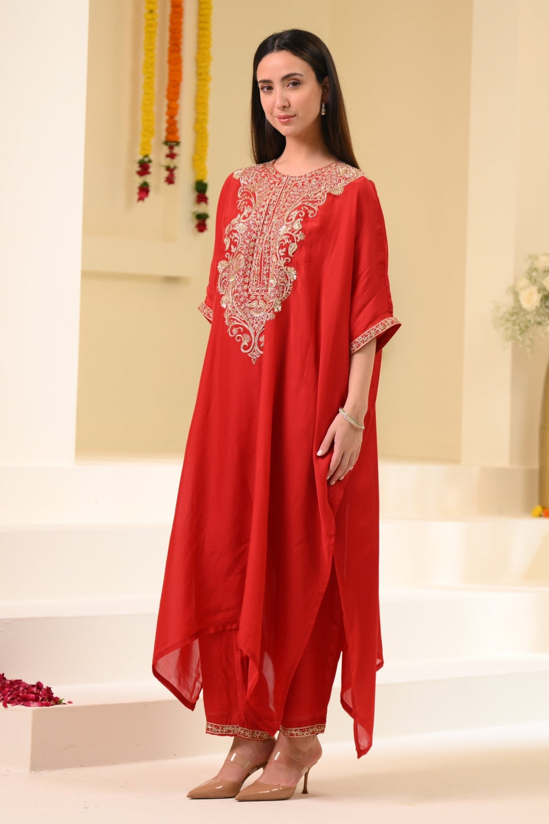 Taroob Hand Zardozi Choga Set