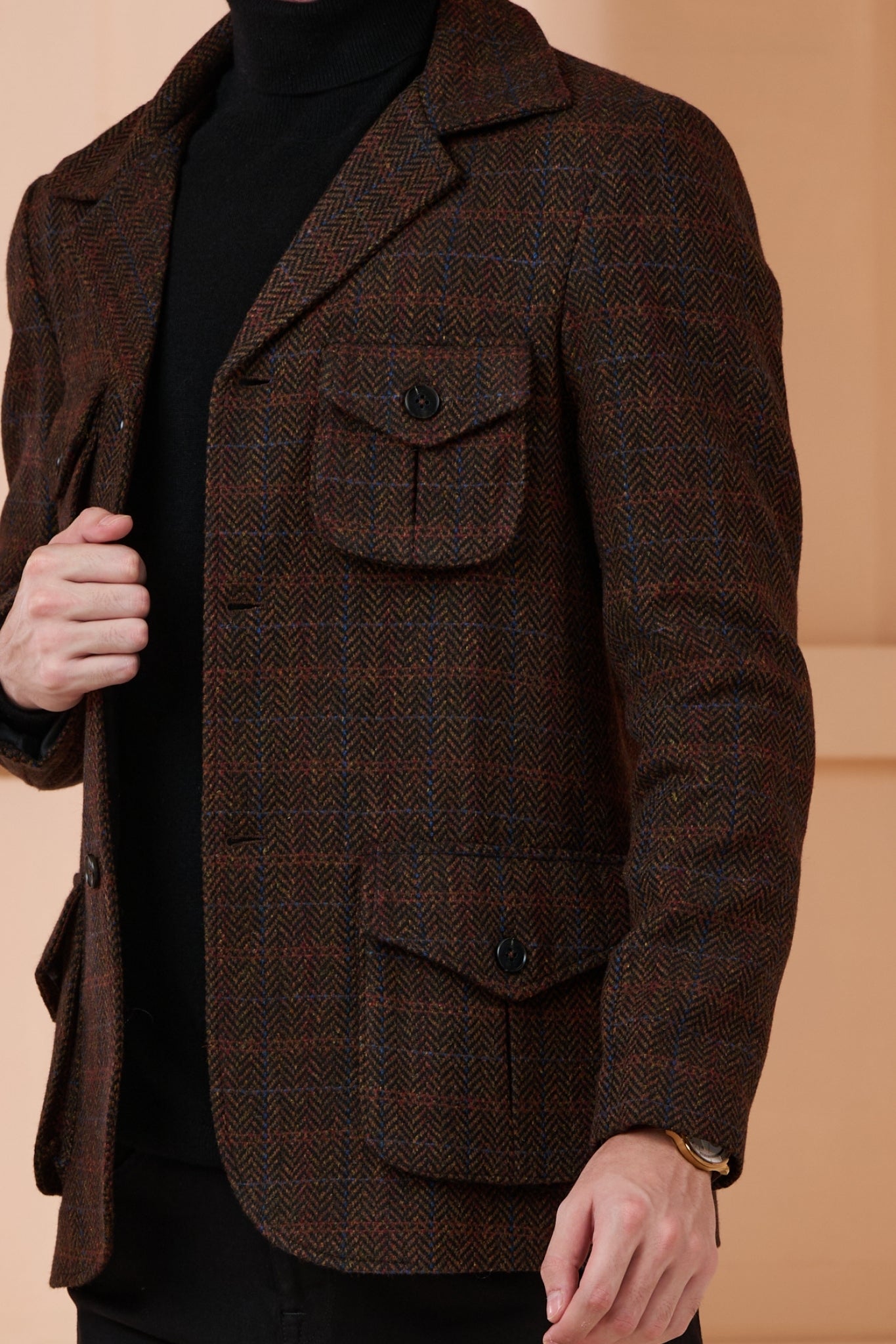 Taroob Wool Herringbone Travellers Jacket