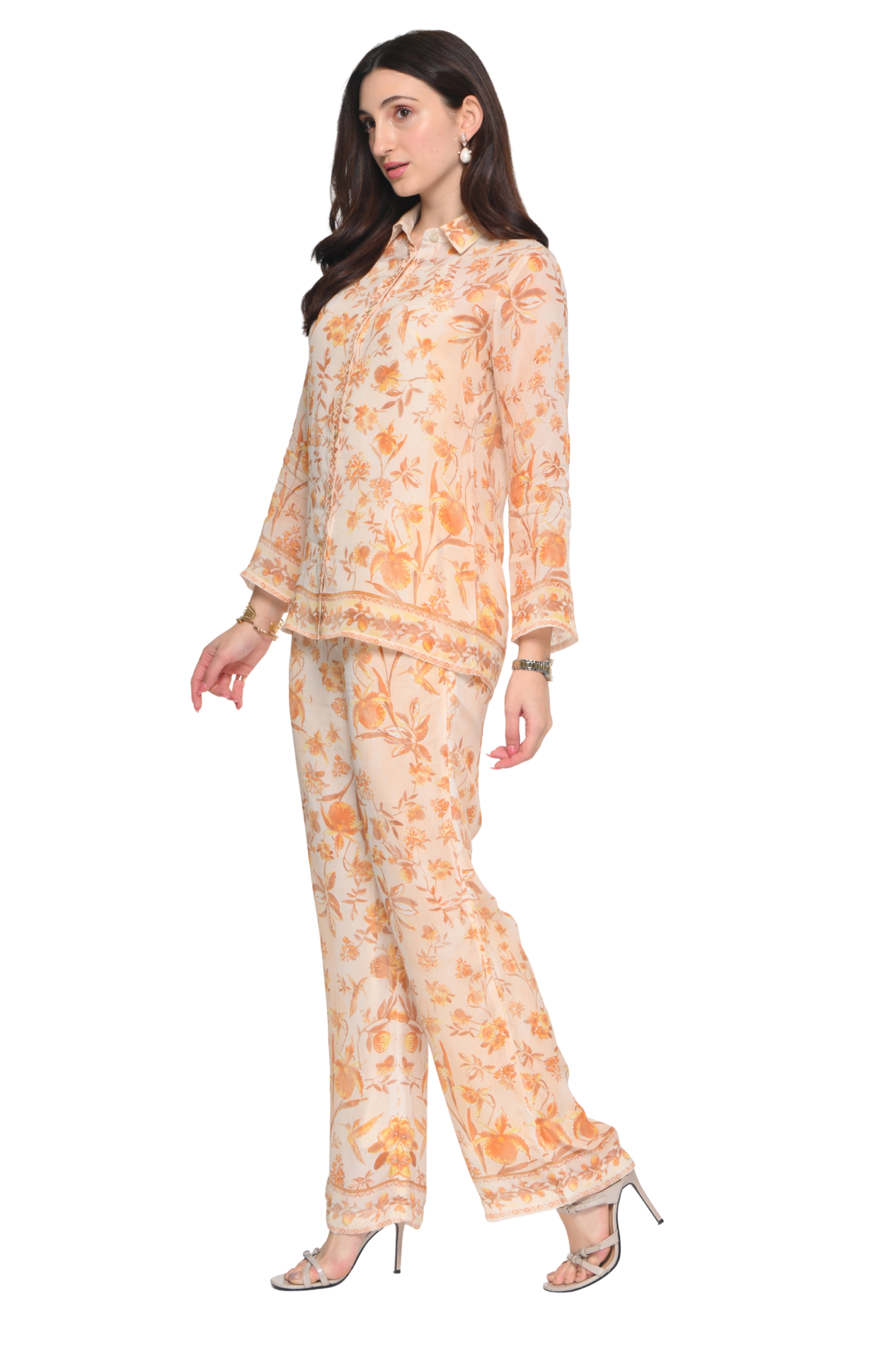 Taroob Garden Rhapsody Crepe Co-ord Set