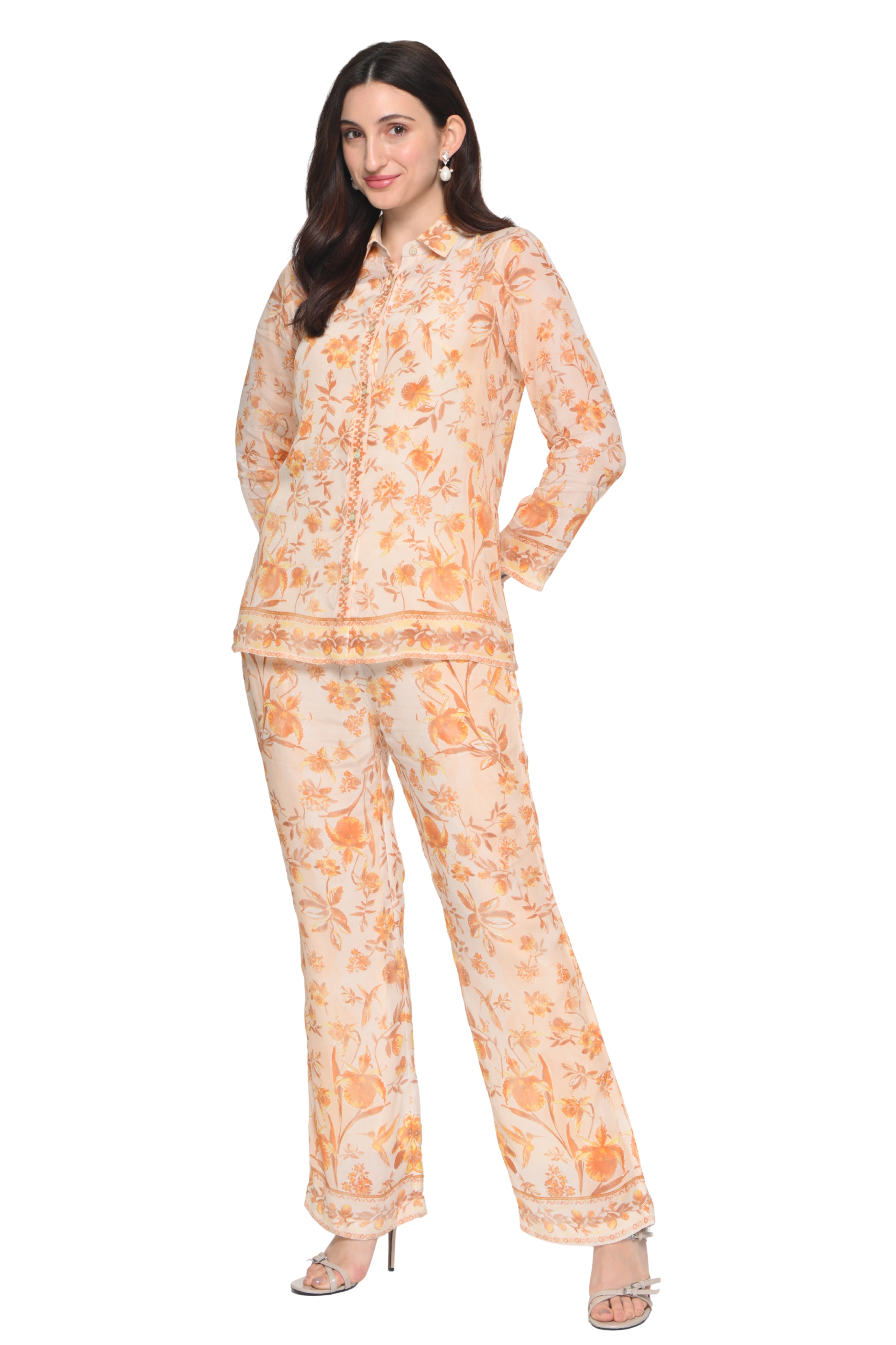 Taroob Garden Rhapsody Crepe Co-ord Set