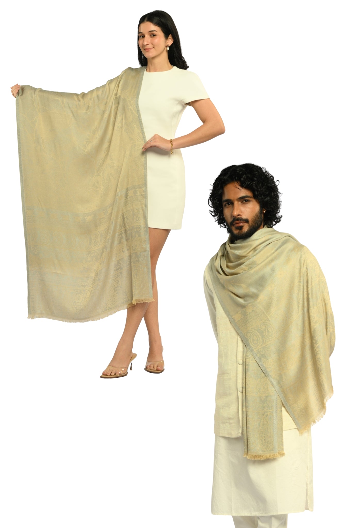 Taroob Gift Set of Superfine Unisex Jamawar Stole for Him or Her