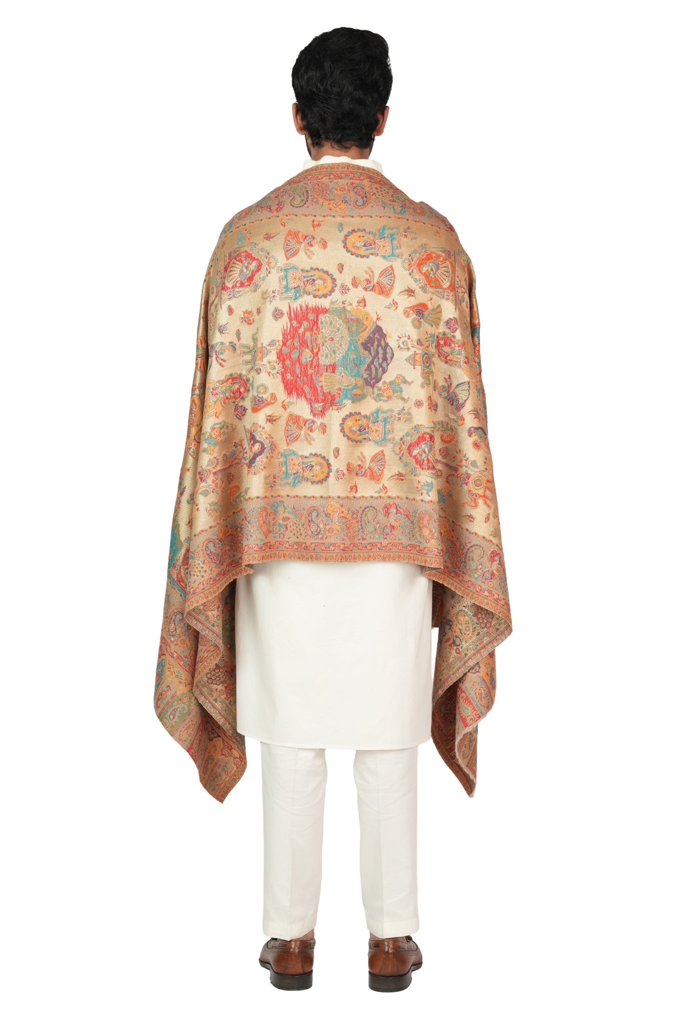 Taroob Resham Mughal Wool Stole