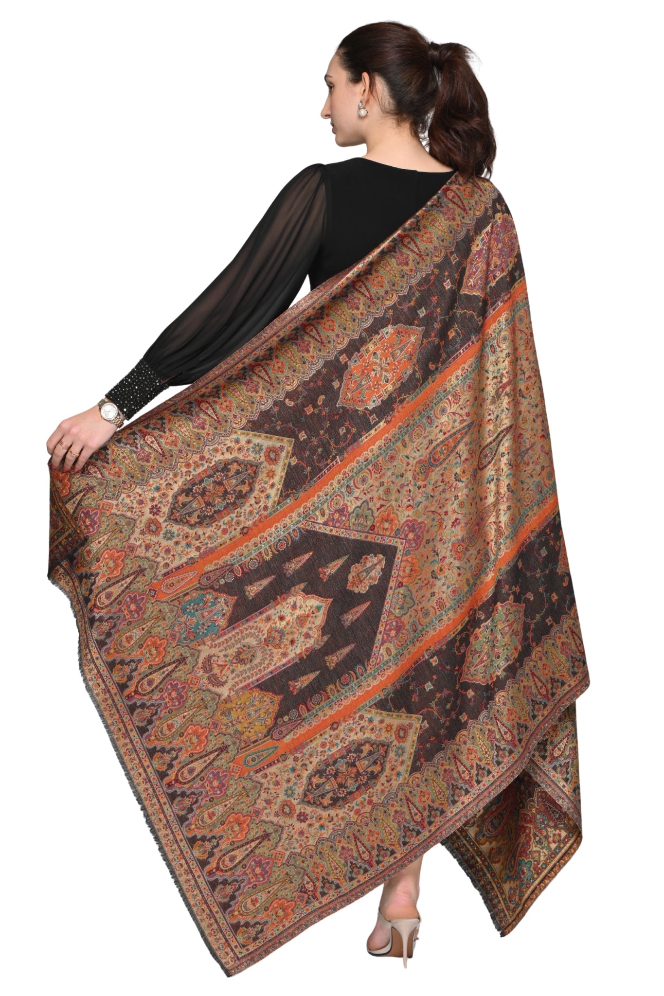 Taroob Shahi Resham Kashmiri Shawl