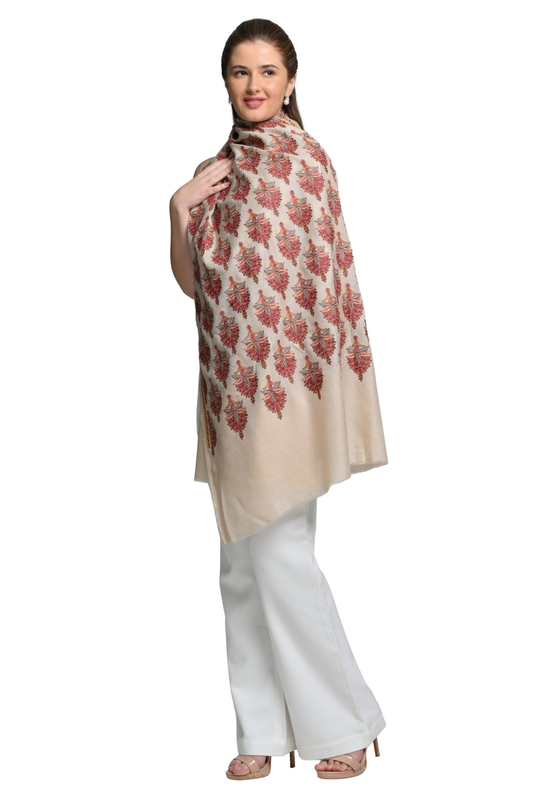 Taroob Embroidered Jamawar Stole