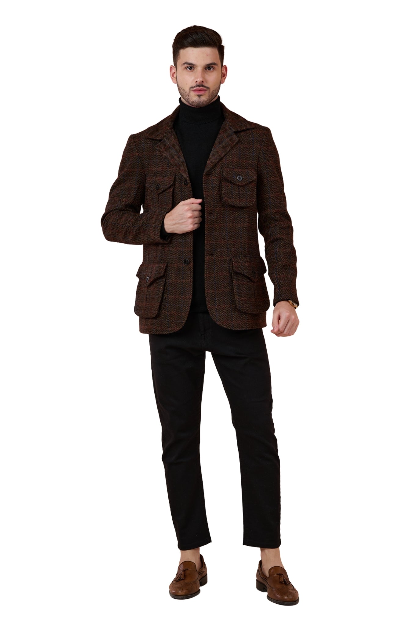 Taroob Wool Herringbone Travellers Jacket