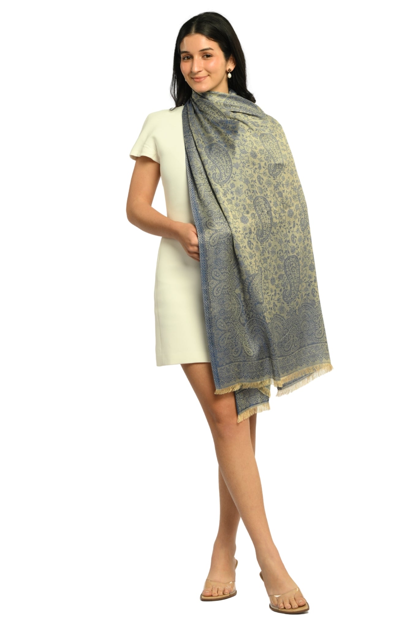 Taroob Fine Weave Silk Jamawar Stole