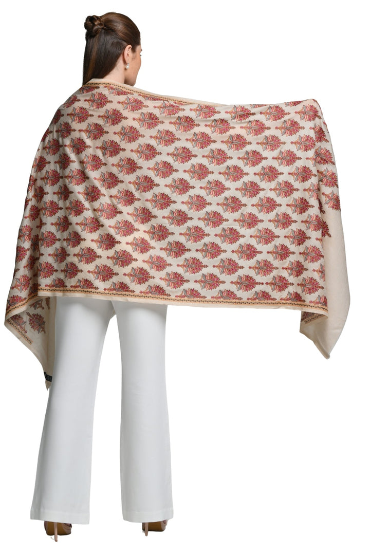 Taroob Embroidered Jamawar Stole
