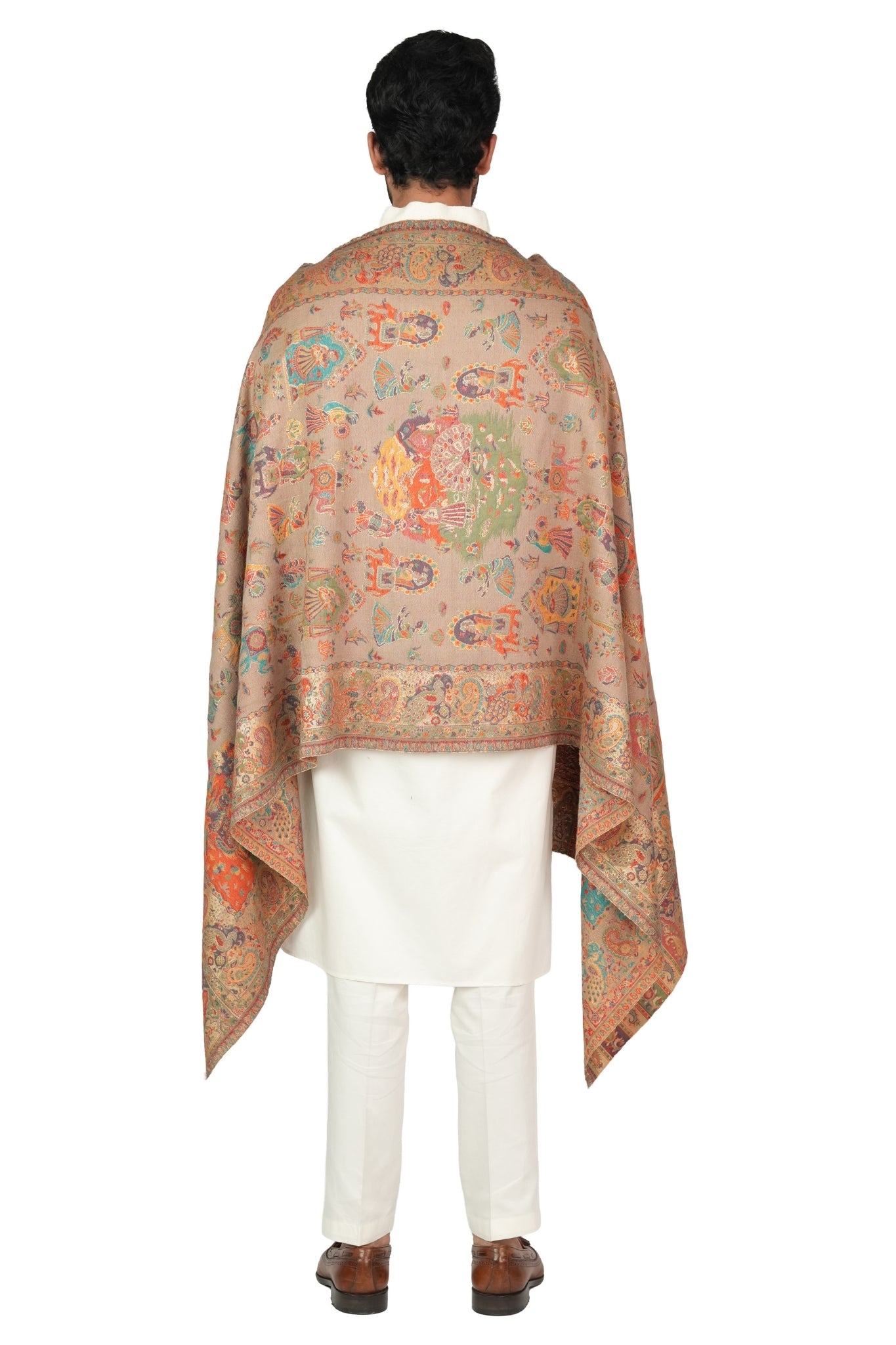 Taroob Resham Mughal Wool Stole