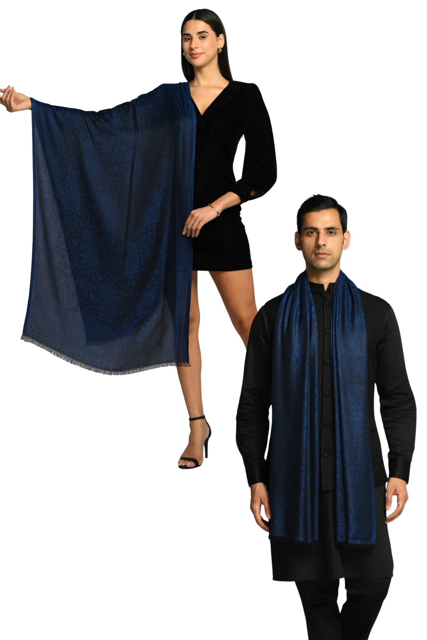 Taroob Gift Set of Superfine Unisex Jamawar Stole for Him or Her
