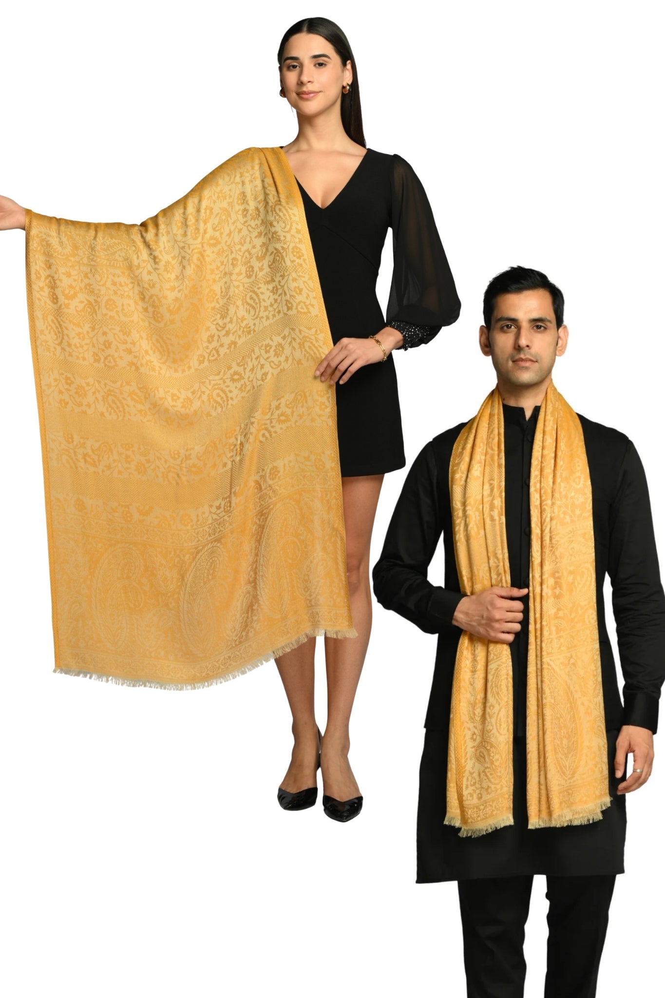 Taroob Gift Set of Superfine Unisex Jamawar Stole for Him or Her