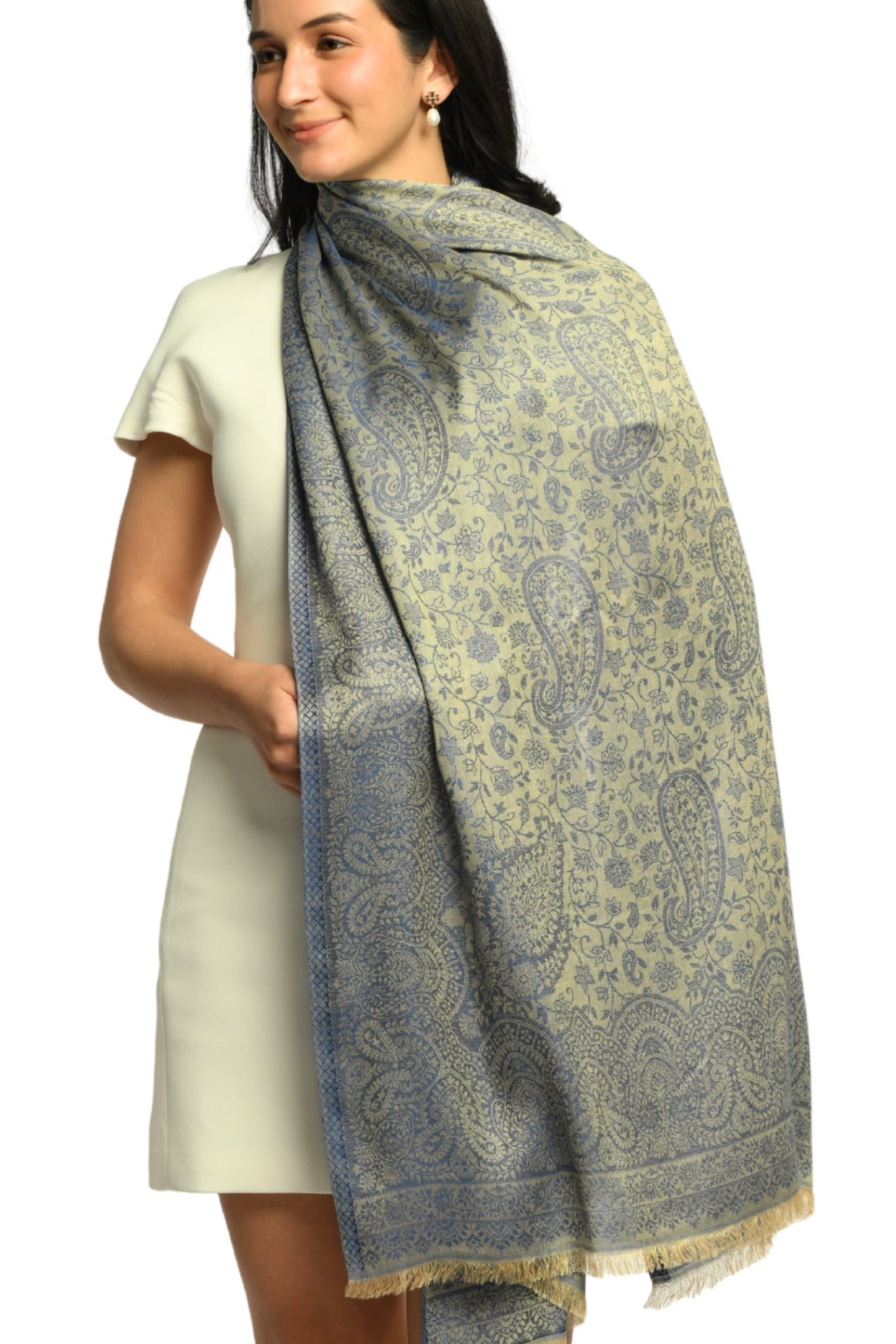 Taroob Fine Weave Silk Jamawar Stole
